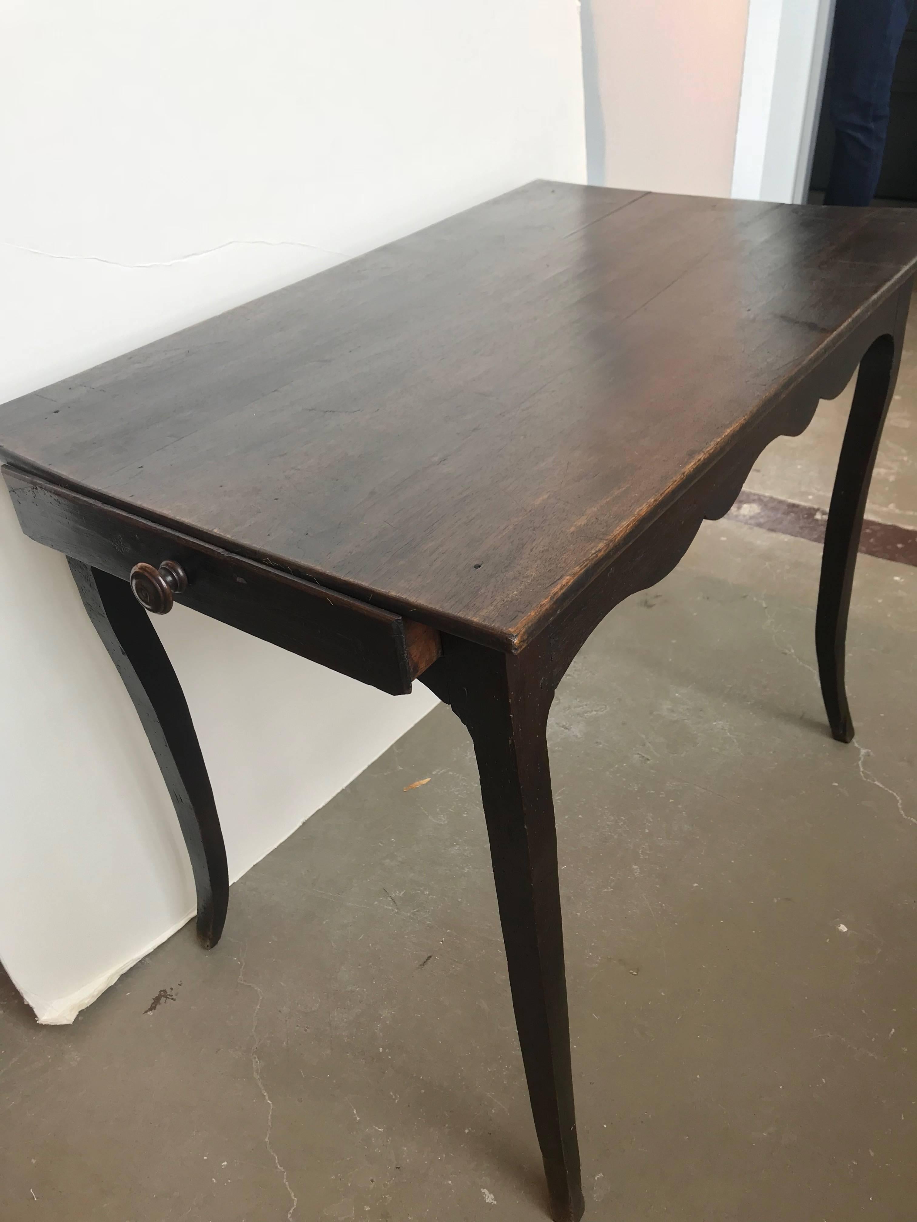 19th Century French Oak Work Table In Excellent Condition For Sale In Boston, MA
