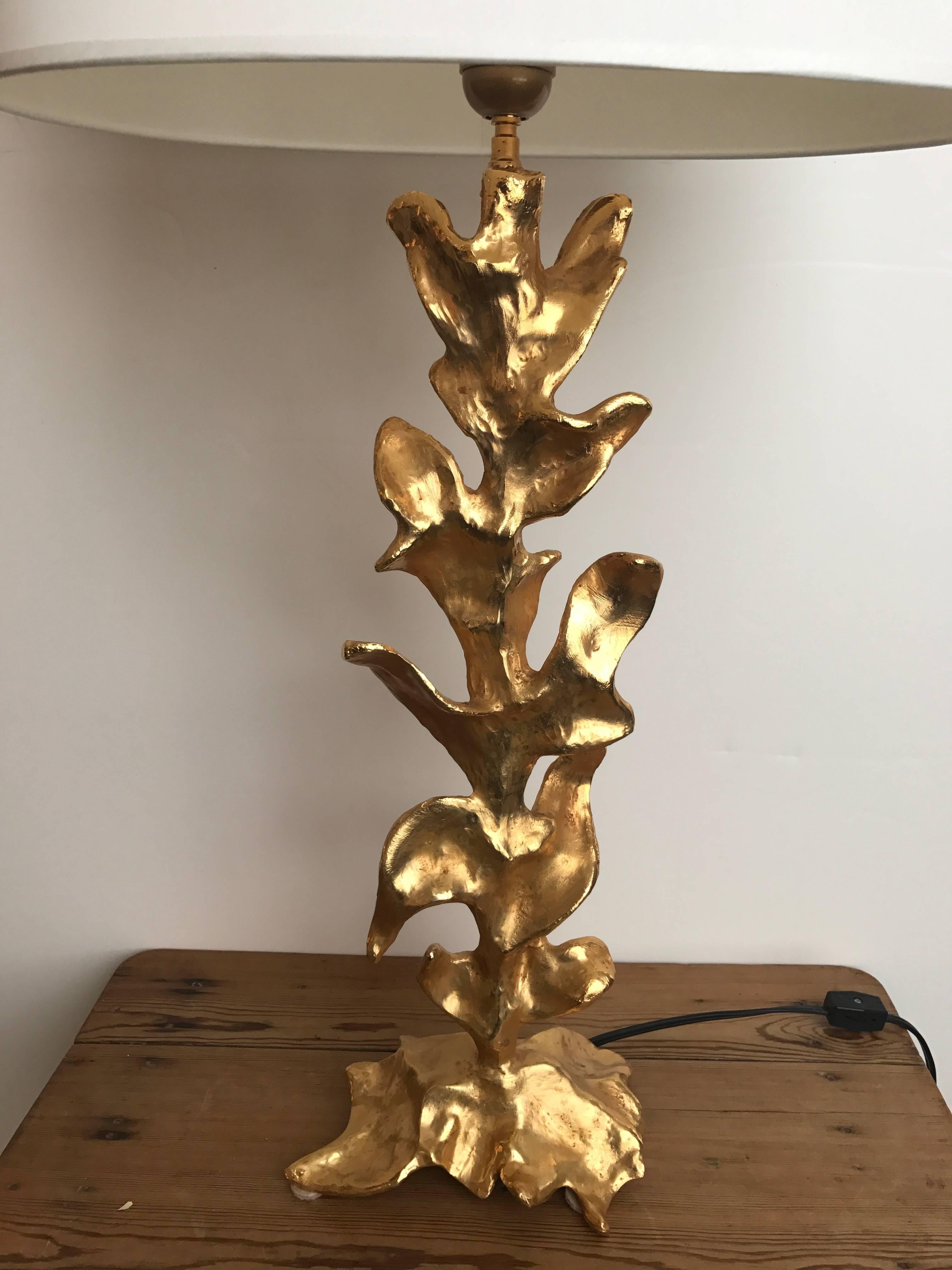 French Gilded Vulcain Lamp For Sale