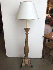 Wooden Torchiere Floor Lamp