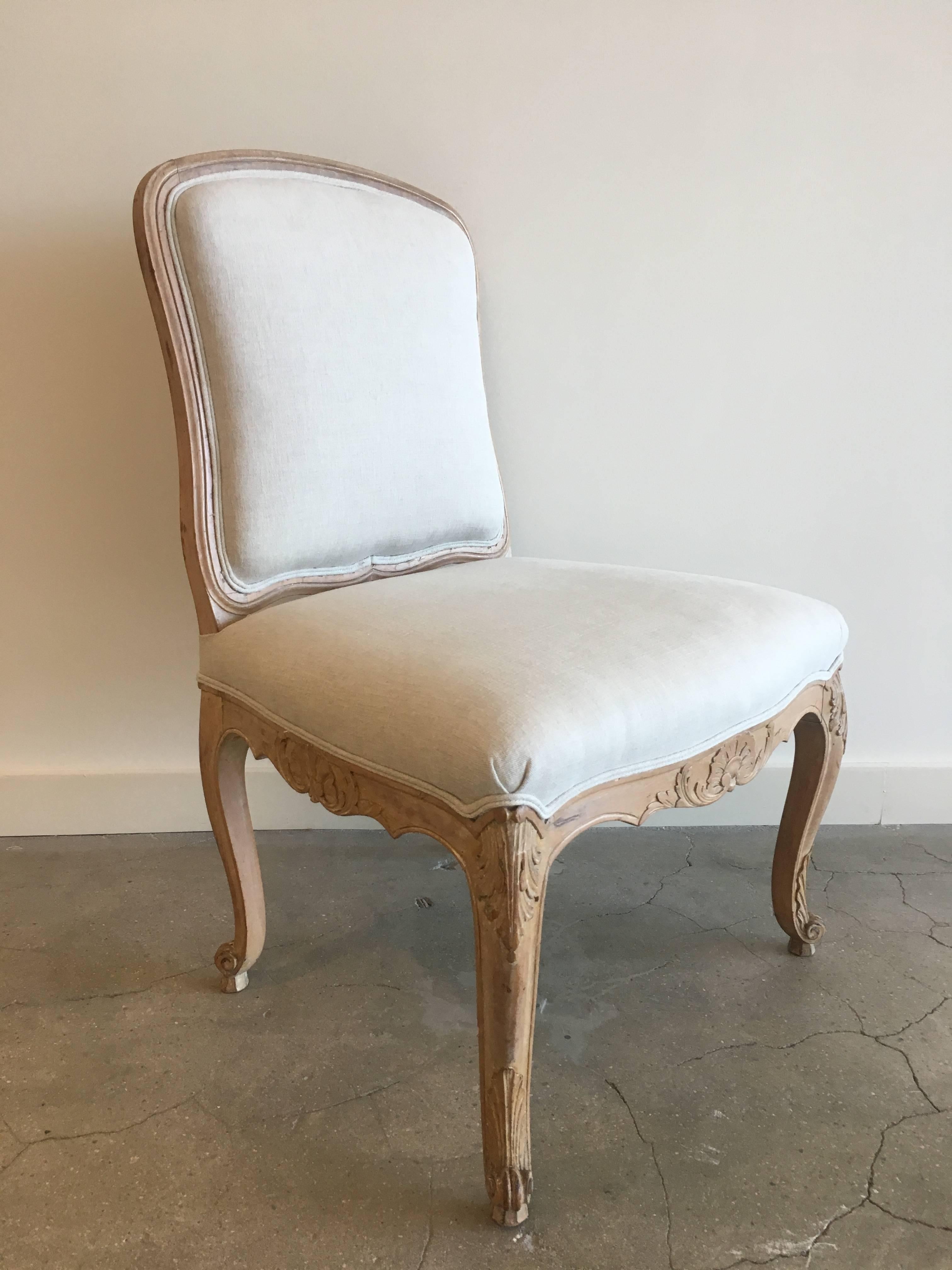 Set of Six Louis XV Style Side Chairs In Excellent Condition For Sale In Boston, MA