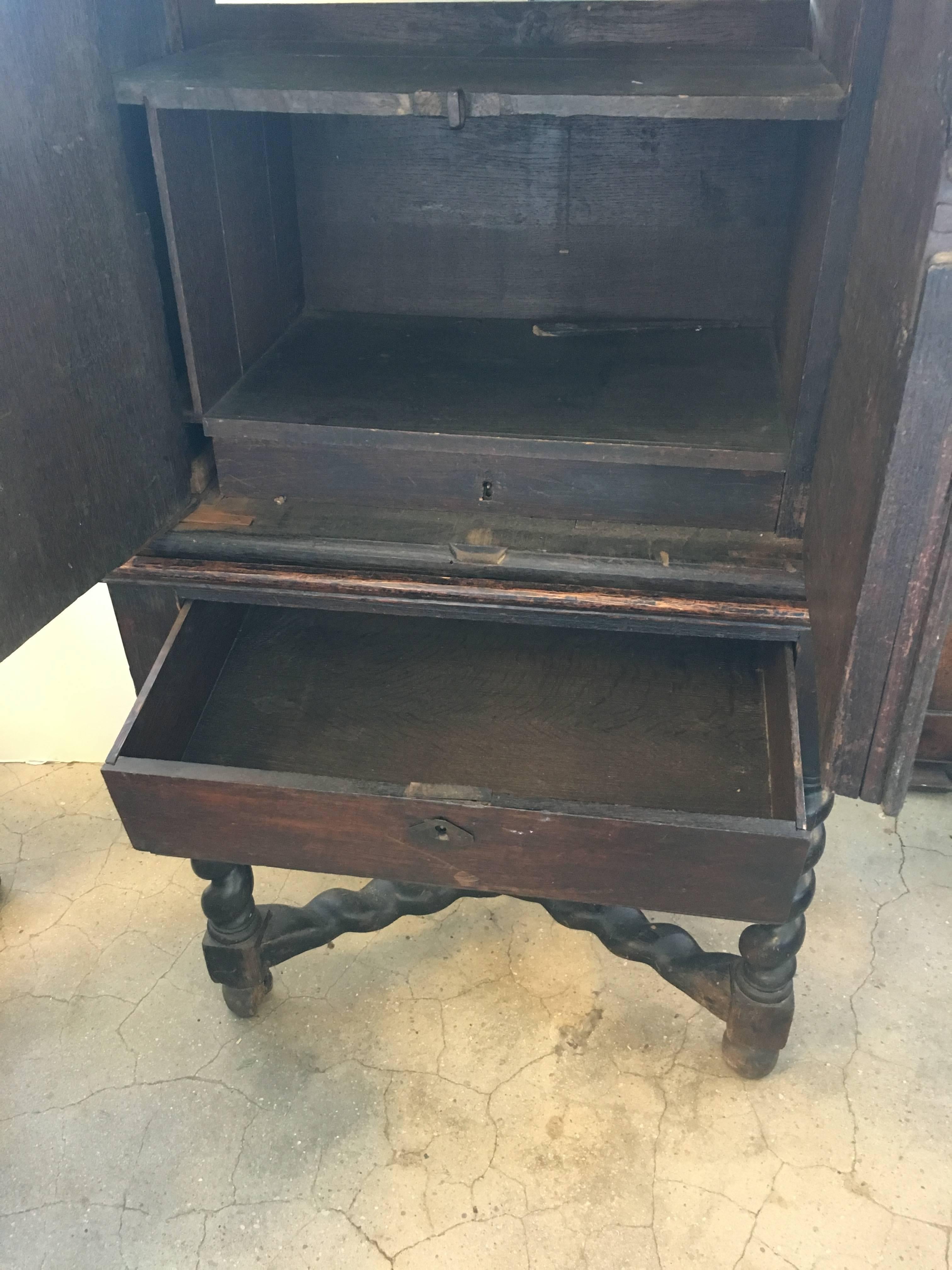 18th Century English Cabinet on Stand 2