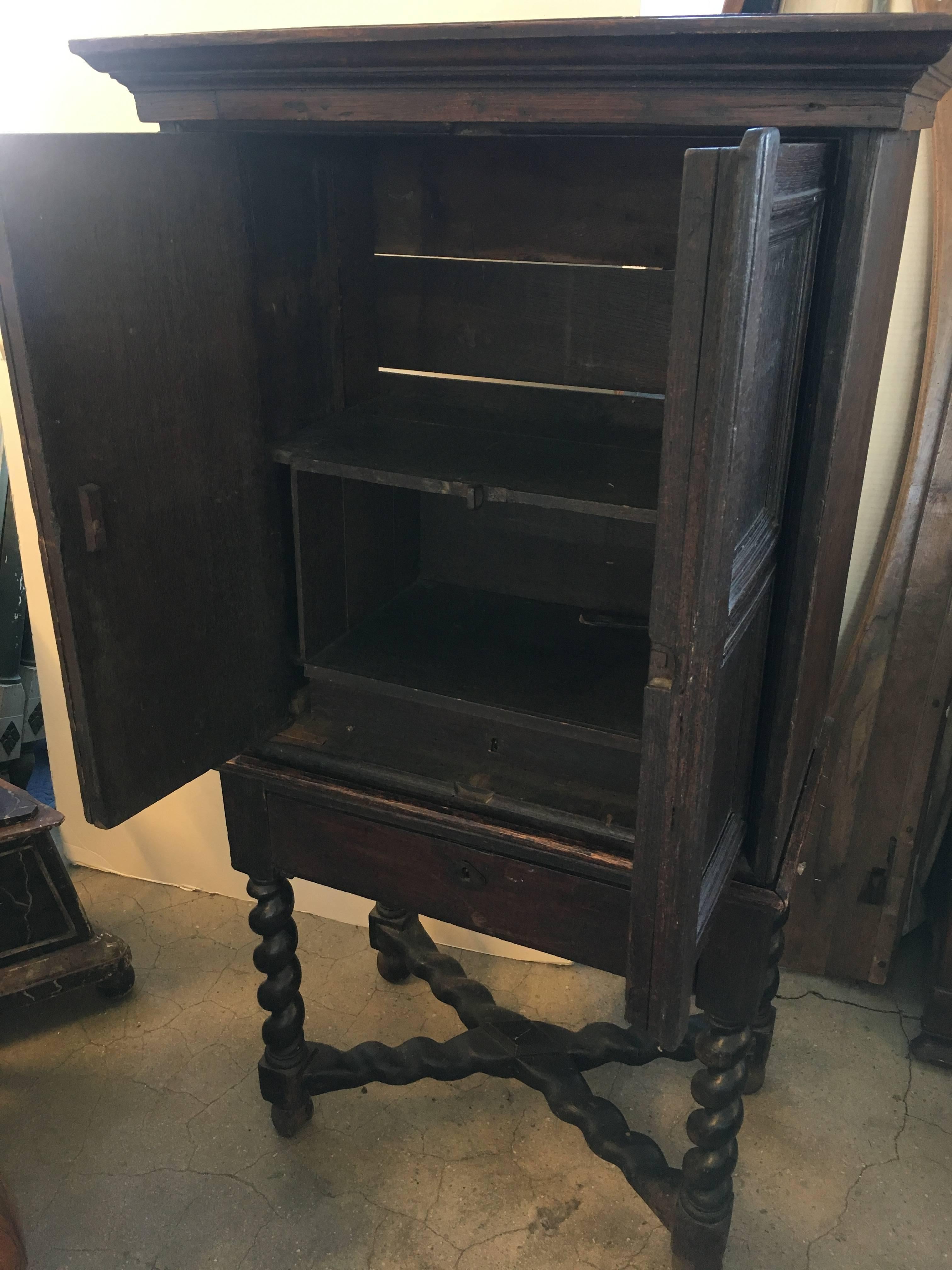 18th Century and Earlier 18th Century English Cabinet on Stand