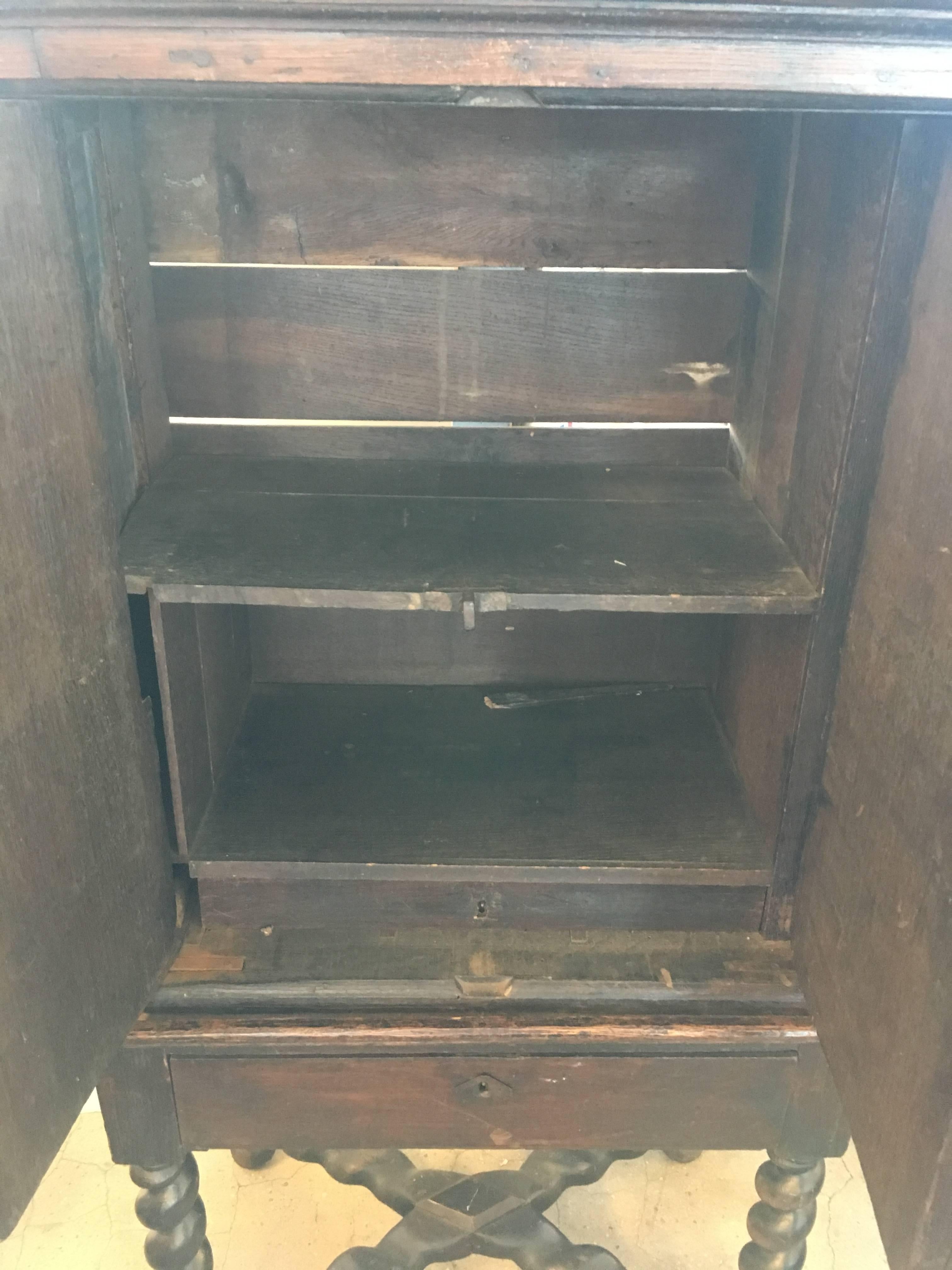 18th Century English Cabinet on Stand 1
