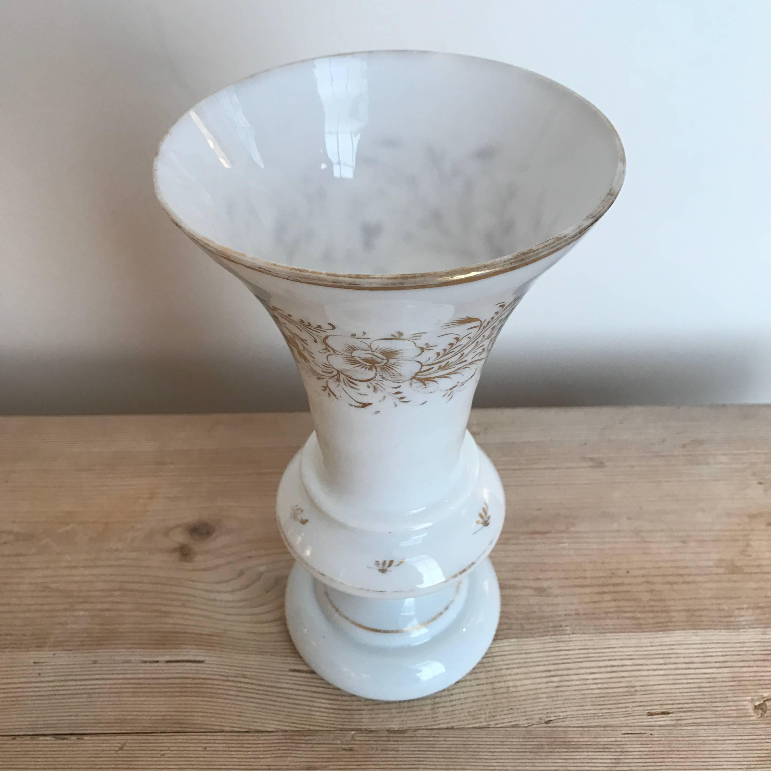 English 19th Century Bristol Glass Vase For Sale