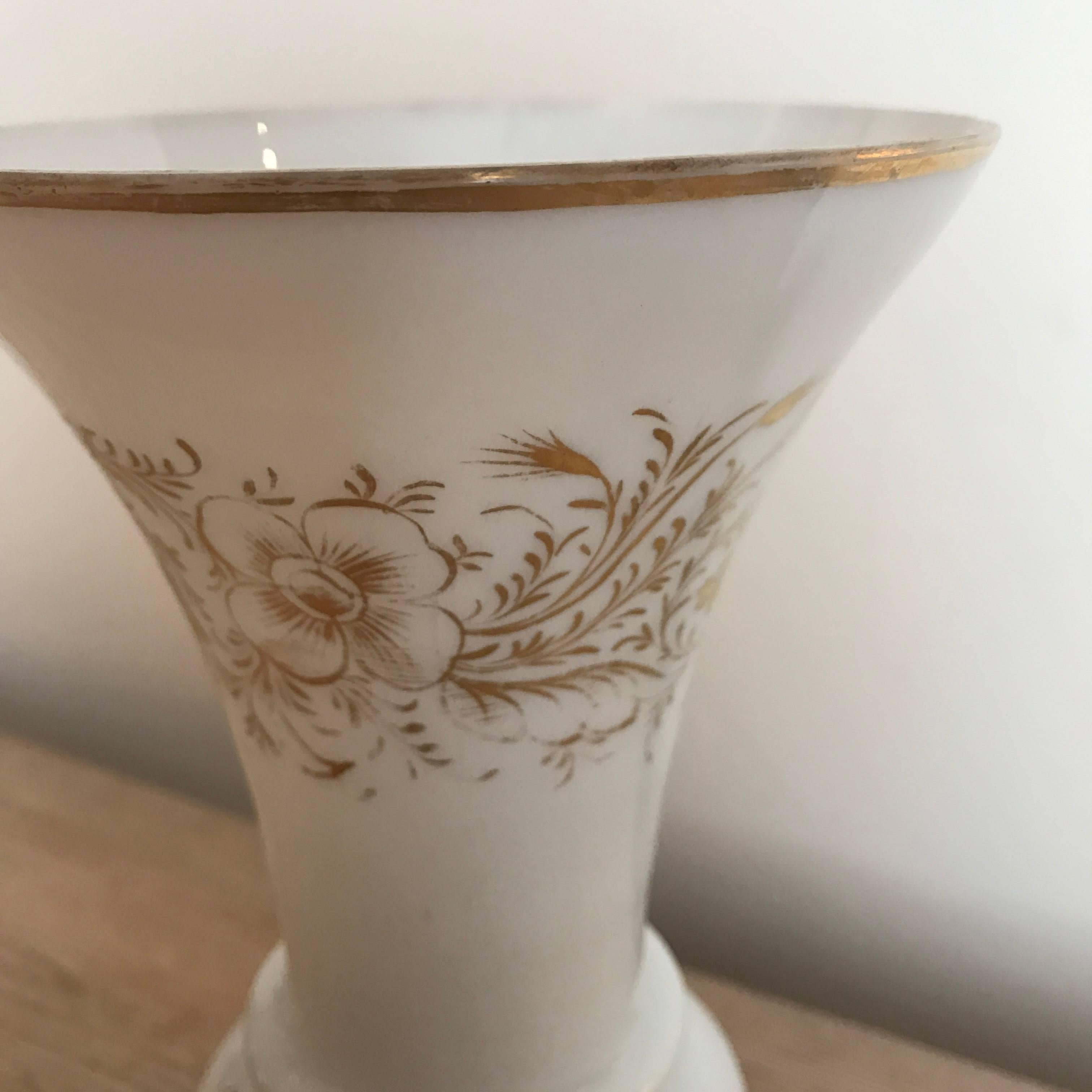 19th century Bristol glass vase.