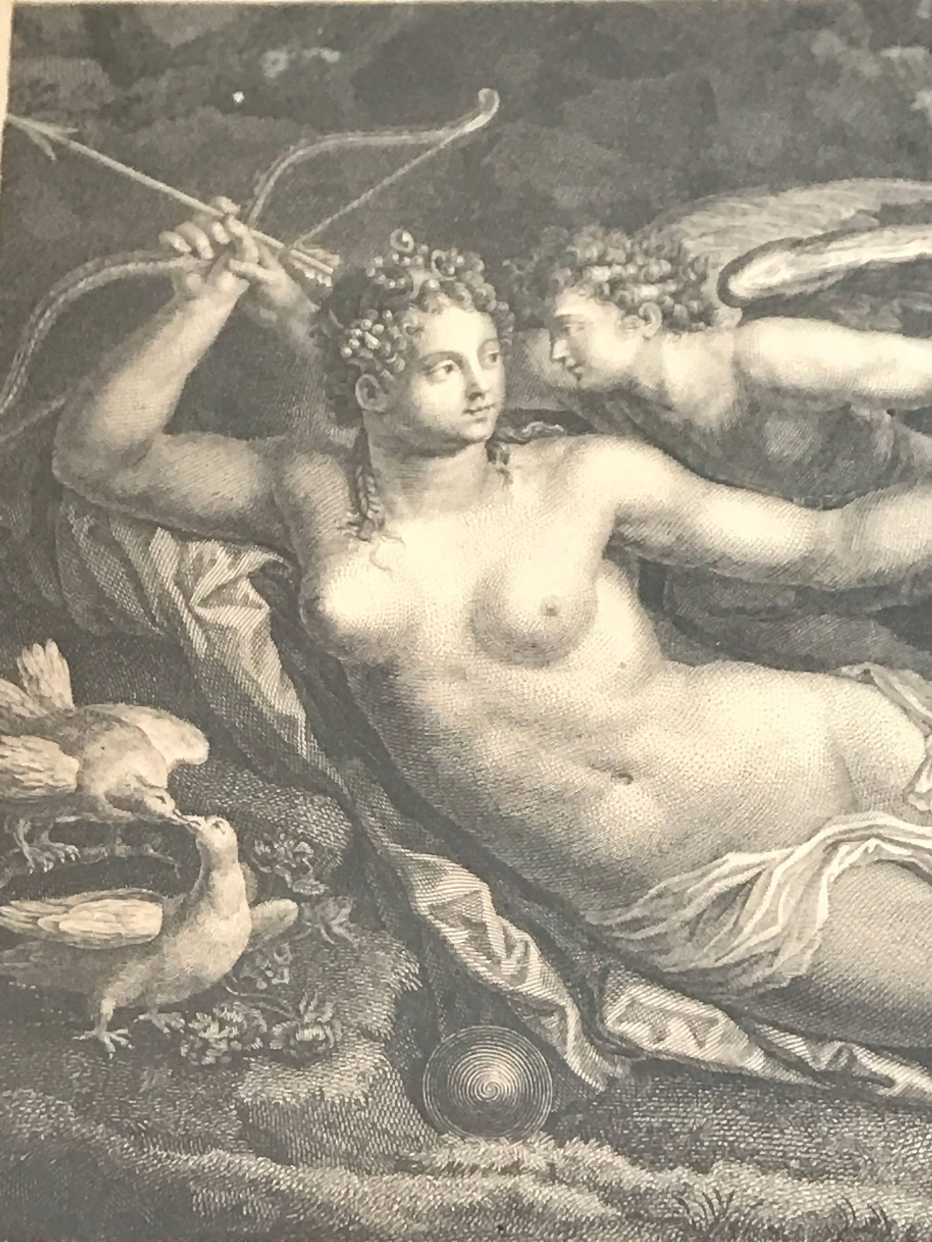 18th century engraving of Venus et L'Amour by Gravé par Ph. Trierre.