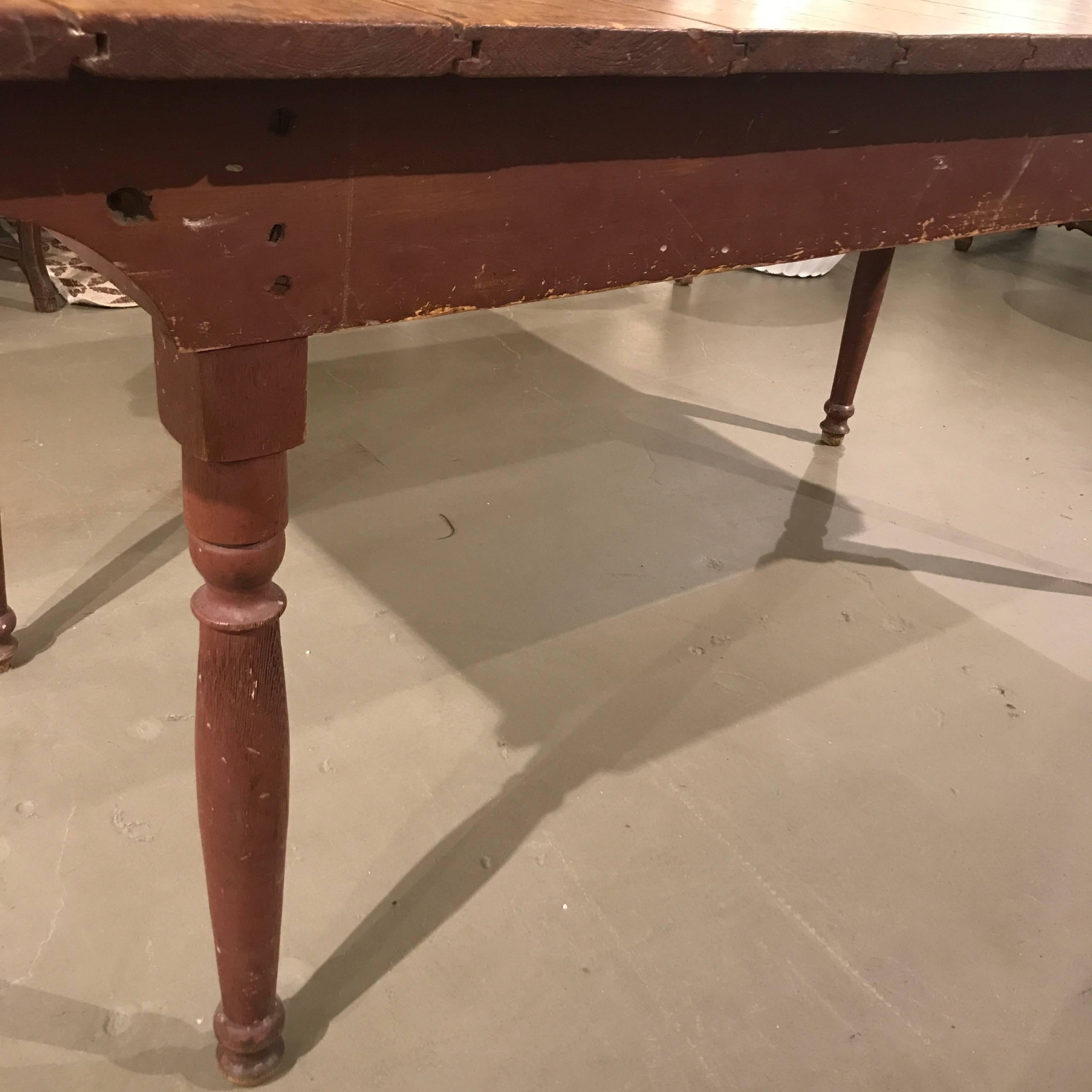 19th Century Plank Top Farm Table 1