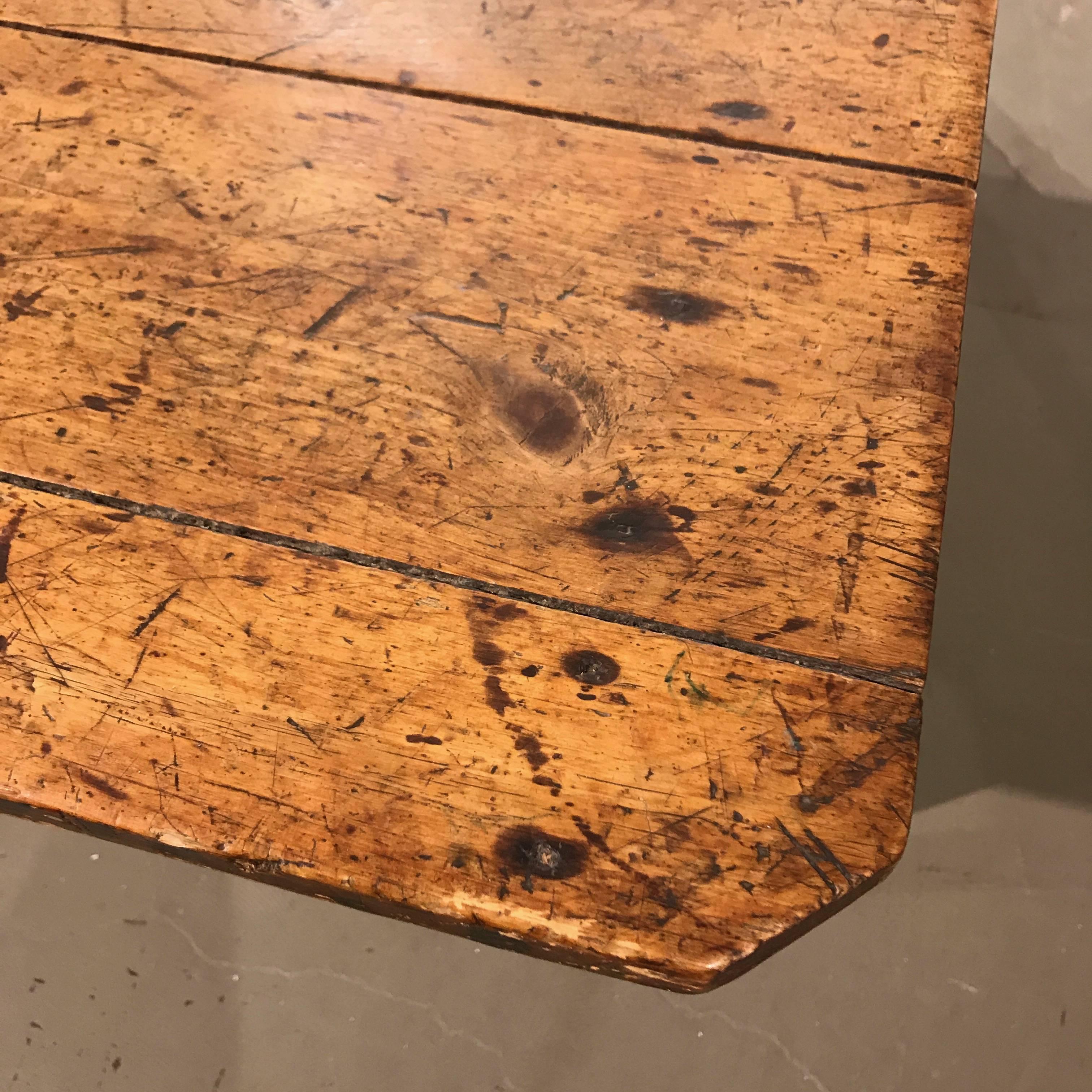 19th Century Plank Top Farm Table 2