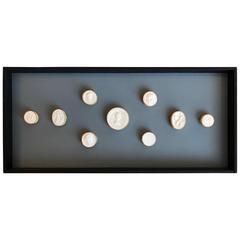 19th Century Italian Intaglios in Painted Wooden Box Frame 9