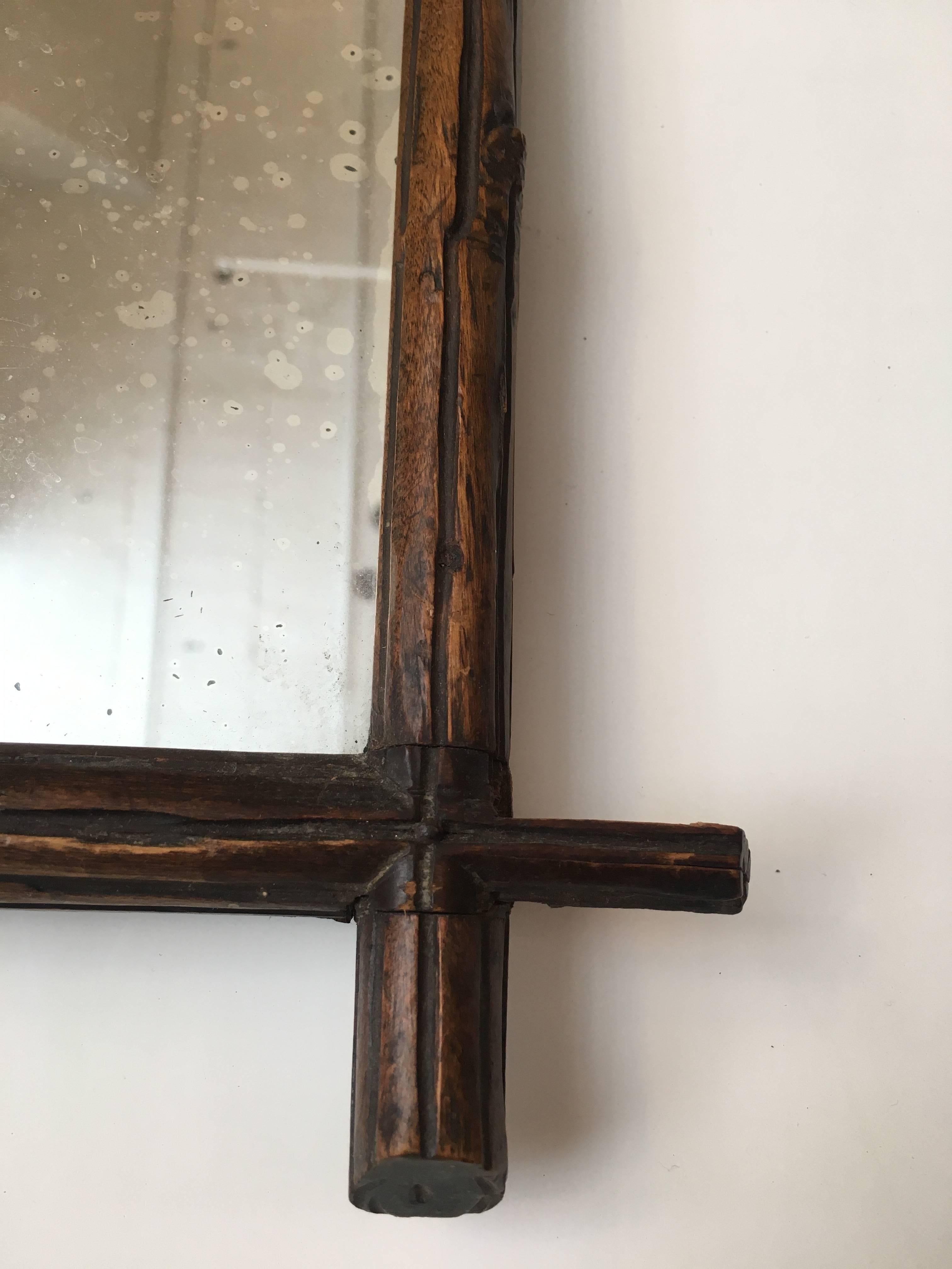 19th Century French Black Forest Mirror For Sale 1