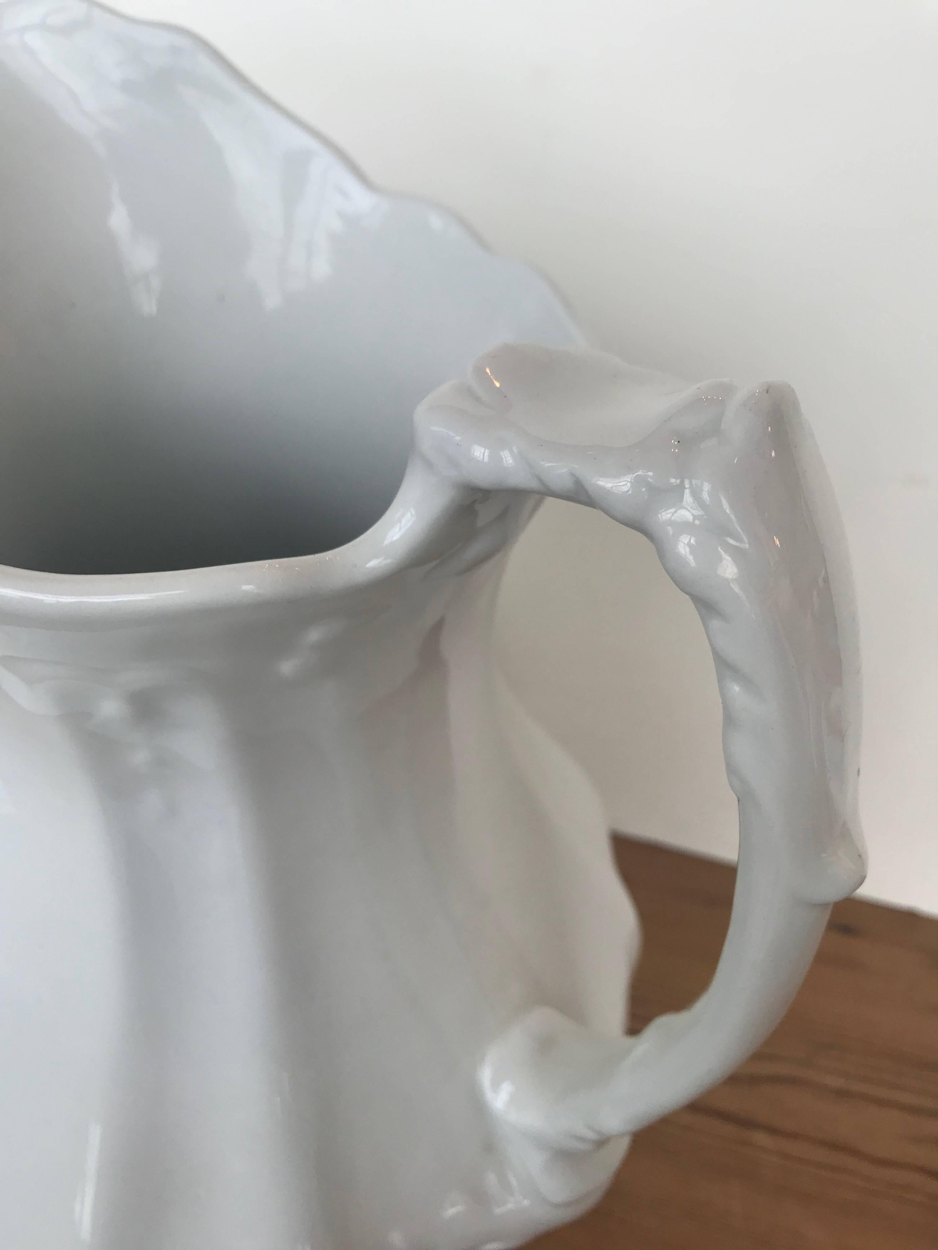 Ironstone Johnson Bros. Pitcher In Excellent Condition For Sale In Boston, MA
