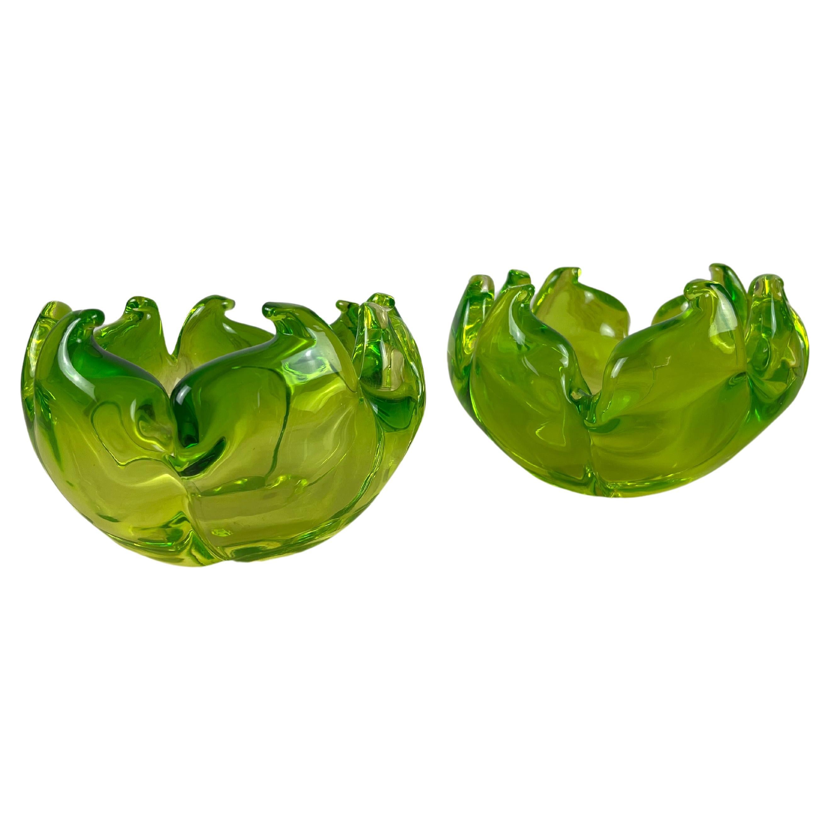 Pair of Ashtrays Valet Trays in Murano Glass, Italy, 1980 For Sale