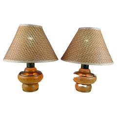 Pair of Vintage Bedside Lamps, Italy, 1970s