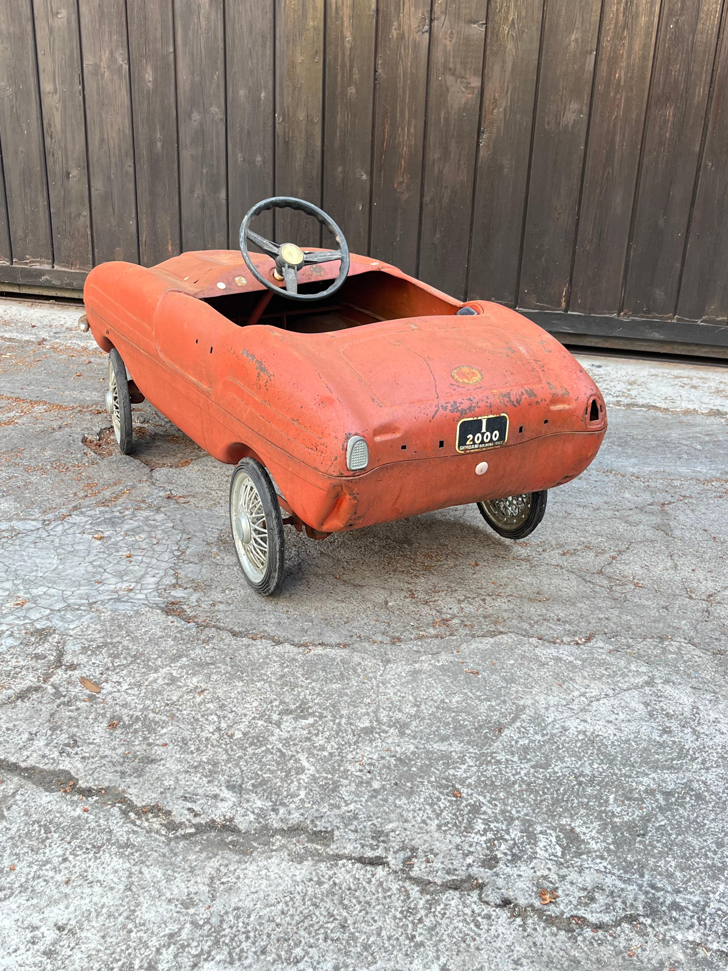 Métal Voiture à pédales Giordani modèle Studebaker, fabriquée en Italie dans les années 1950 en vente