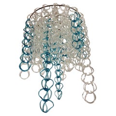 Large Murano glass Chandelier attributed to Angelo Mangiarotti for Vistosi, 1960