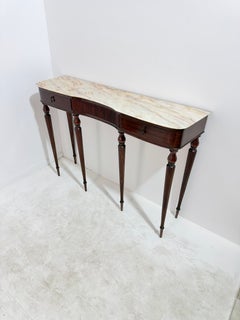 Italian Console Table with a marble top, 1950s