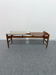 Made-in-Italy wooden bench attributed to Fratelli Reguitti, 1960s