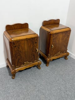 Set of two Italian Art Deco Nightstands, 1940s