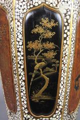Japanese Shagreen, Lacquer and Inlaid Wood Vase