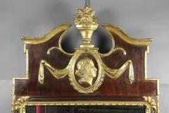 Danish Neoclassical Mahogany and Parcel Gilt Mirror