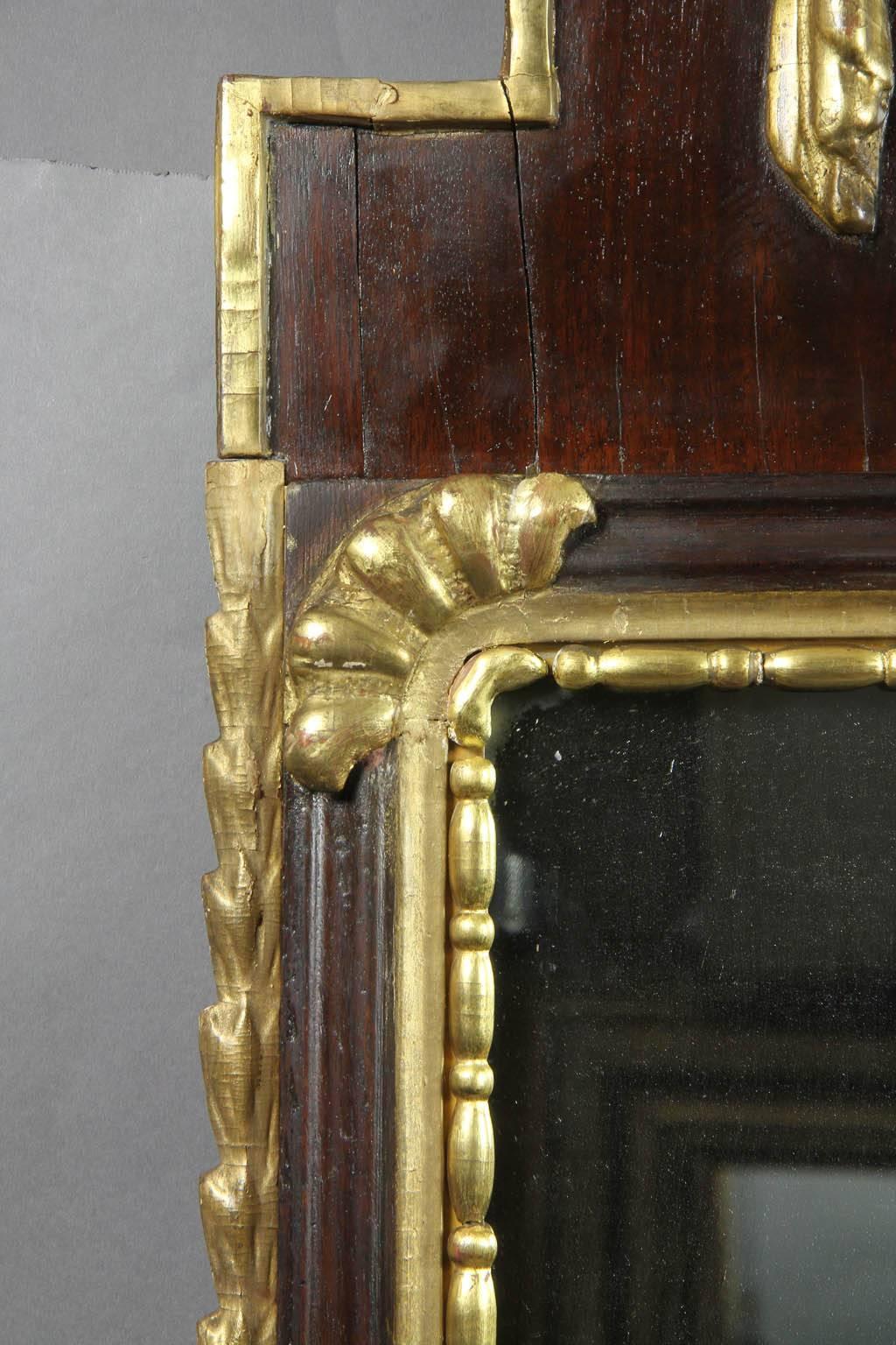 Other Danish Neoclassical Mahogany and Parcel Gilt Mirror