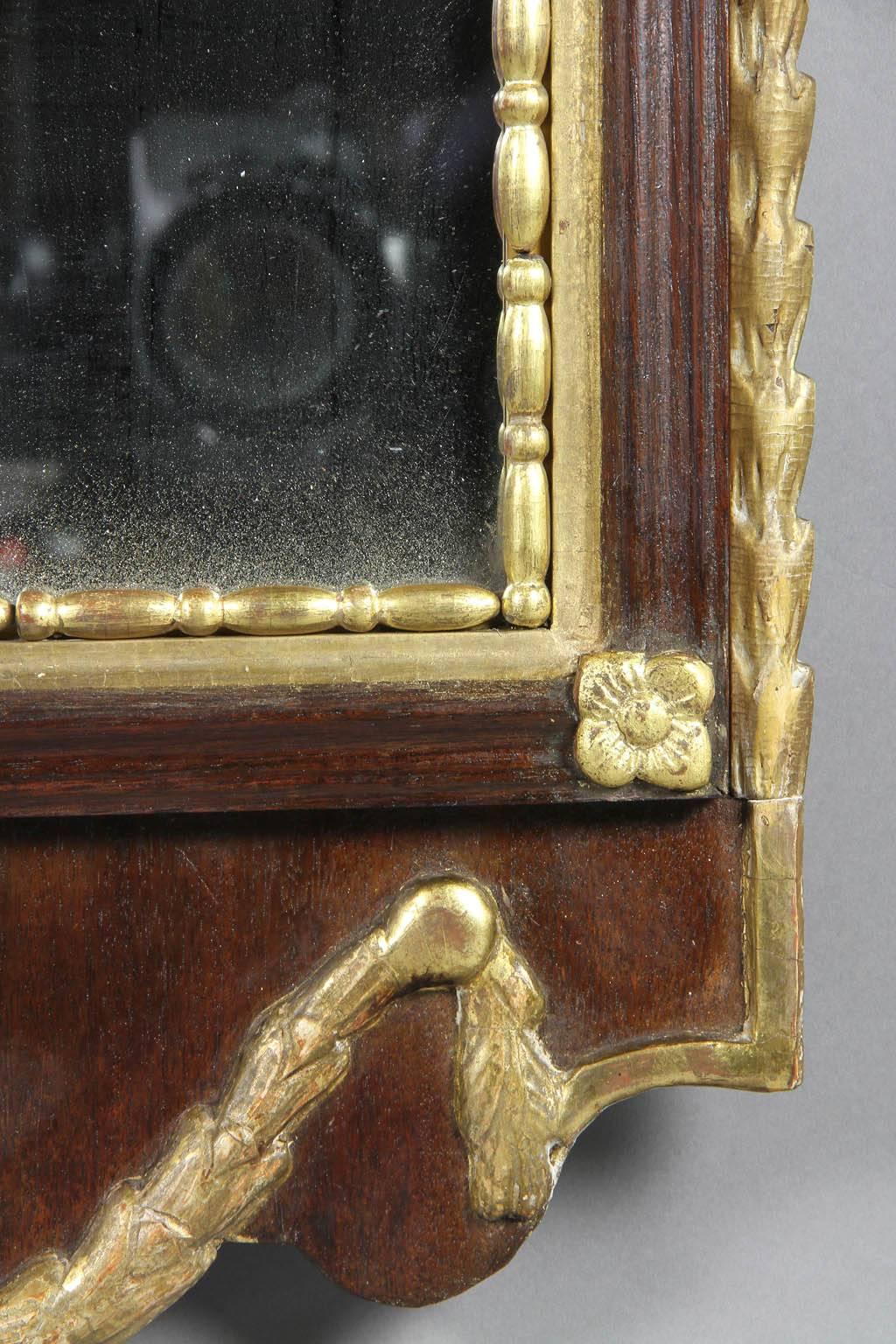 Danish Neoclassical Mahogany and Parcel Gilt Mirror 1