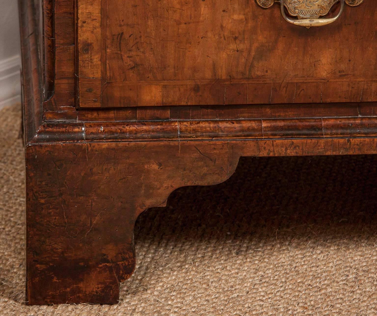 George I Walnut Chest on Chest In Good Condition In Essex, MA