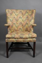 George III Mahogany Barrel Back Desk Chair