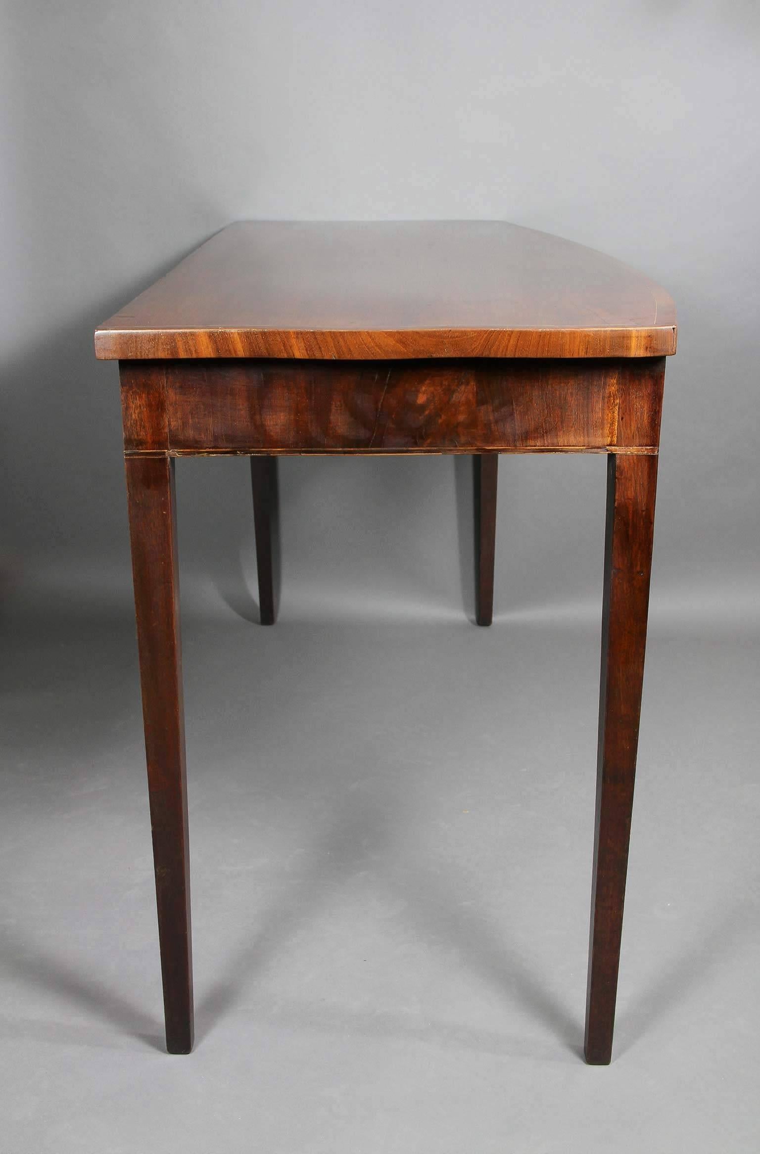 English George III Mahogany and Banded Serving Table