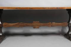 Italian Baroque Walnut Trestle Table