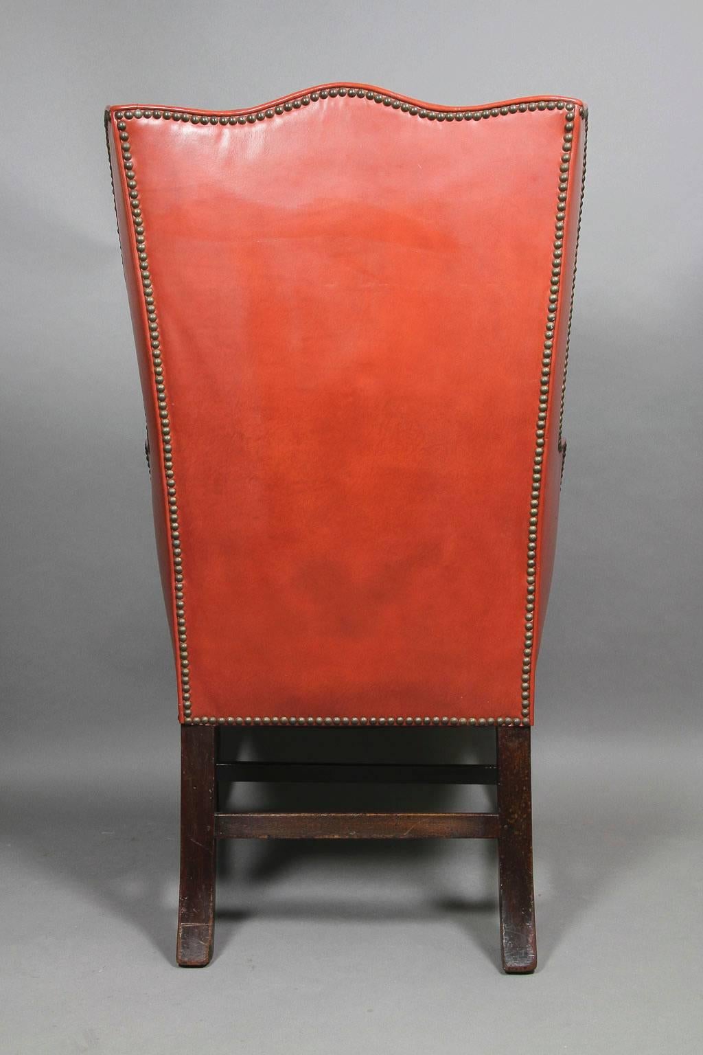 George III Mahogany Wing Chair 2