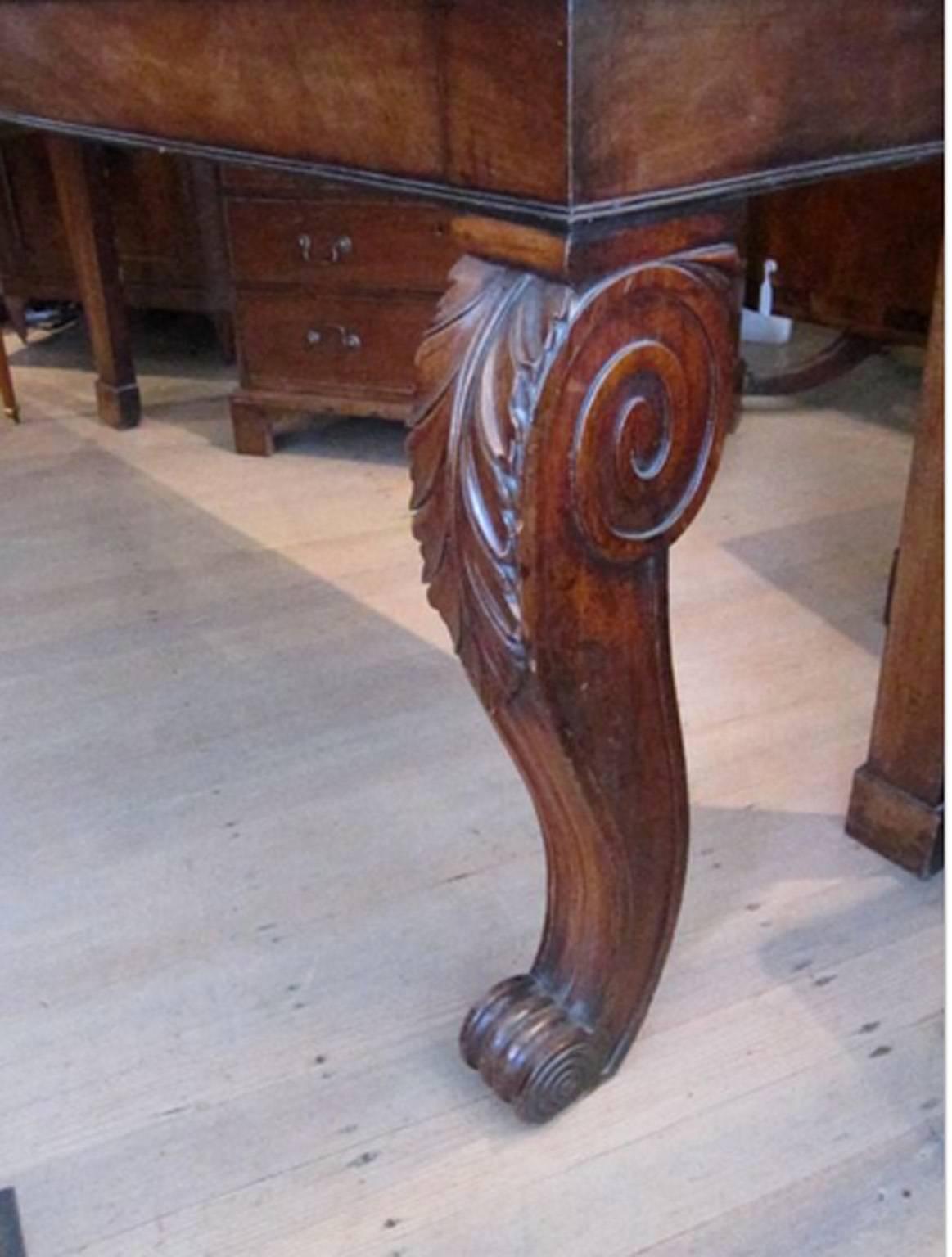 English Regency Mahogany and Marble Specimen Console Table For Sale