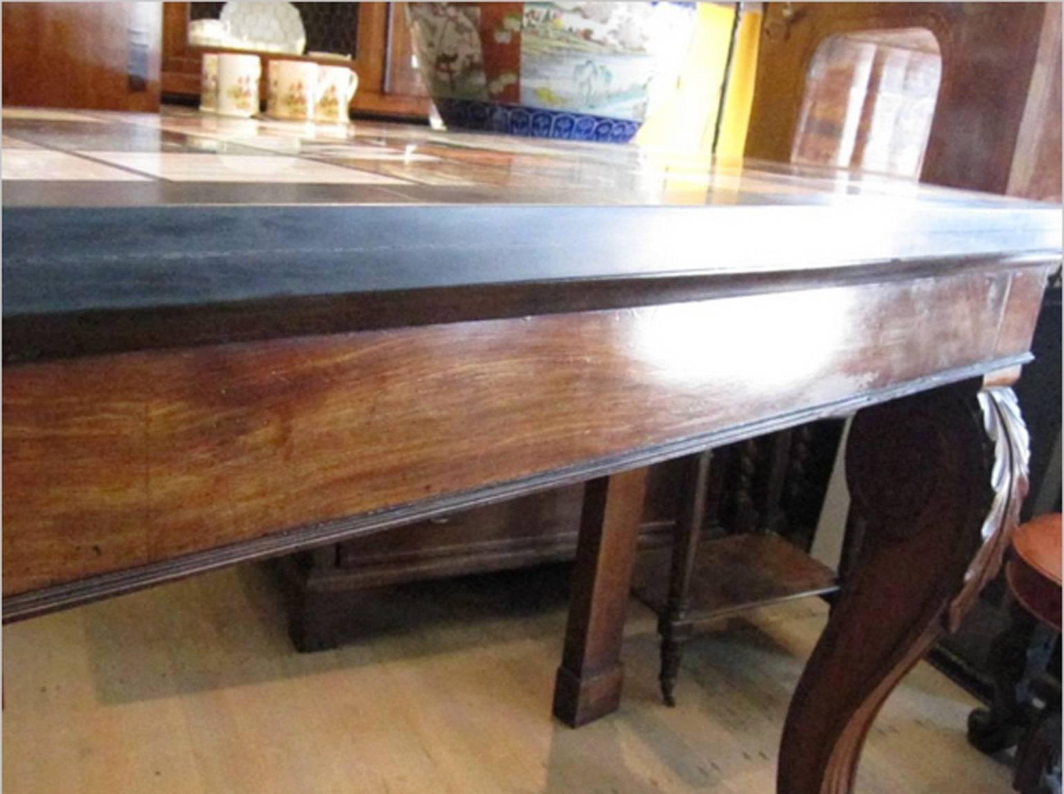 19th Century Regency Mahogany and Marble Specimen Console Table For Sale