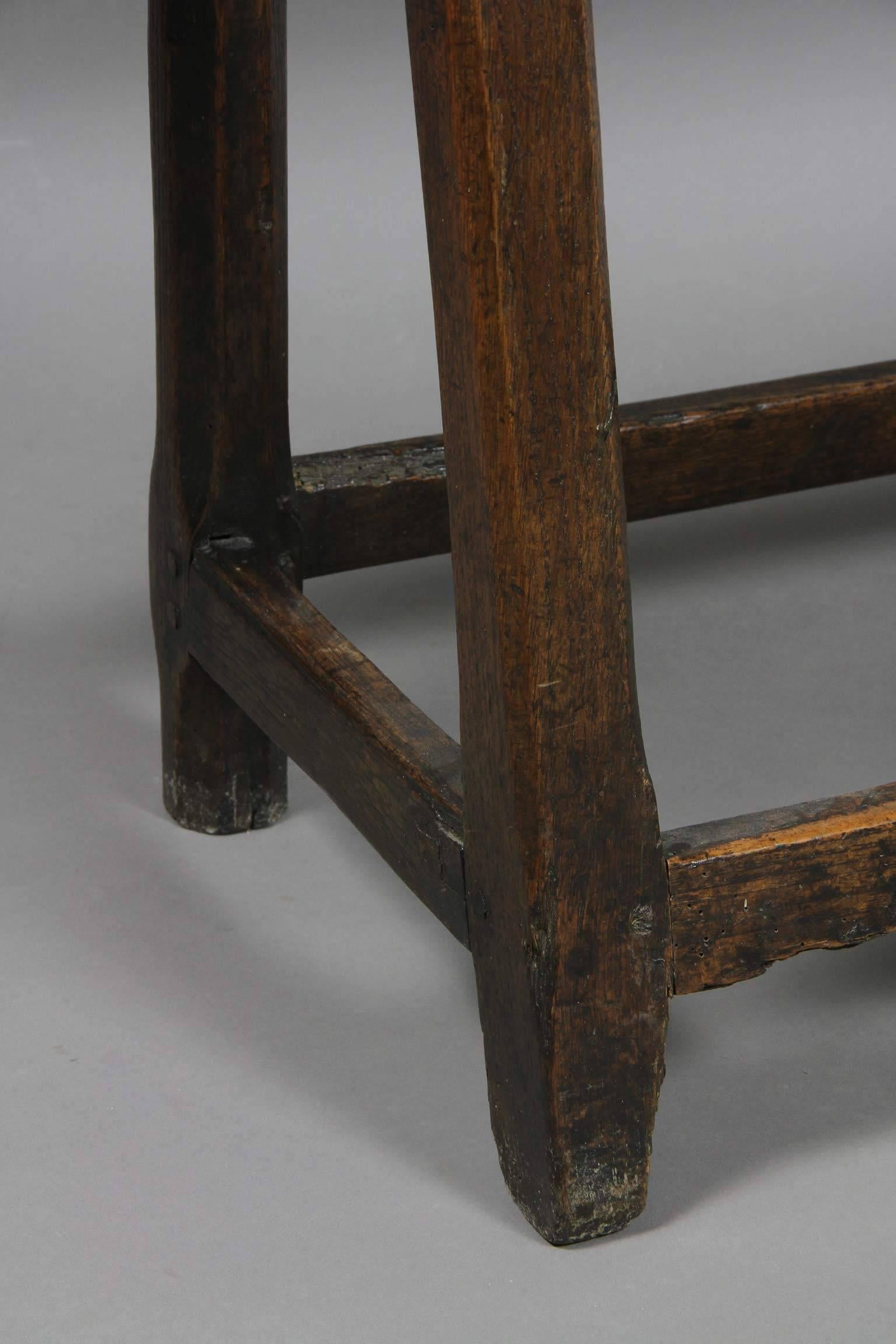 Late 17th Century Jacobean Oak Bench