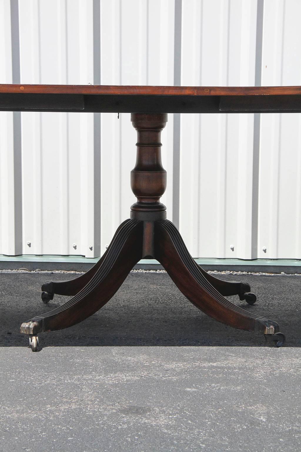 Regency Style Mahogany Three-Pedestal Dining Table 4