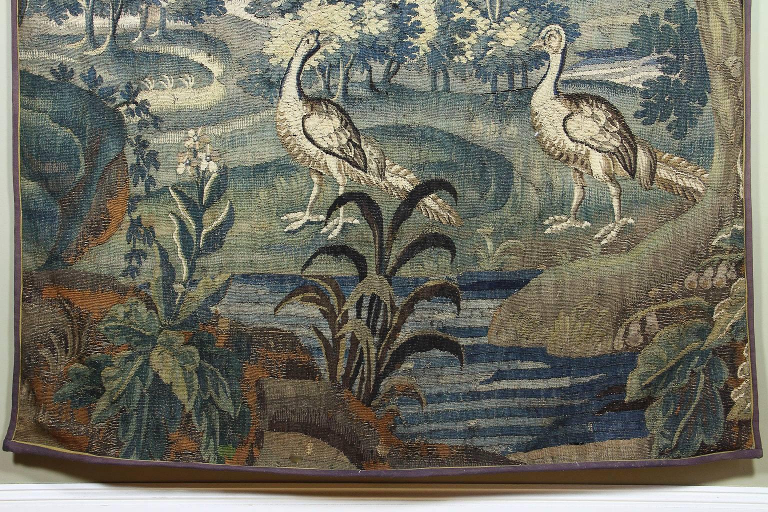 Flemish Verdure Tapestry In Good Condition In Essex, MA