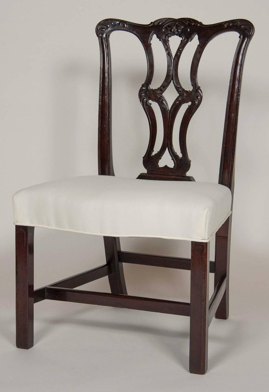 English Set of Sixteen George III Style Mahogany Dining Chairs