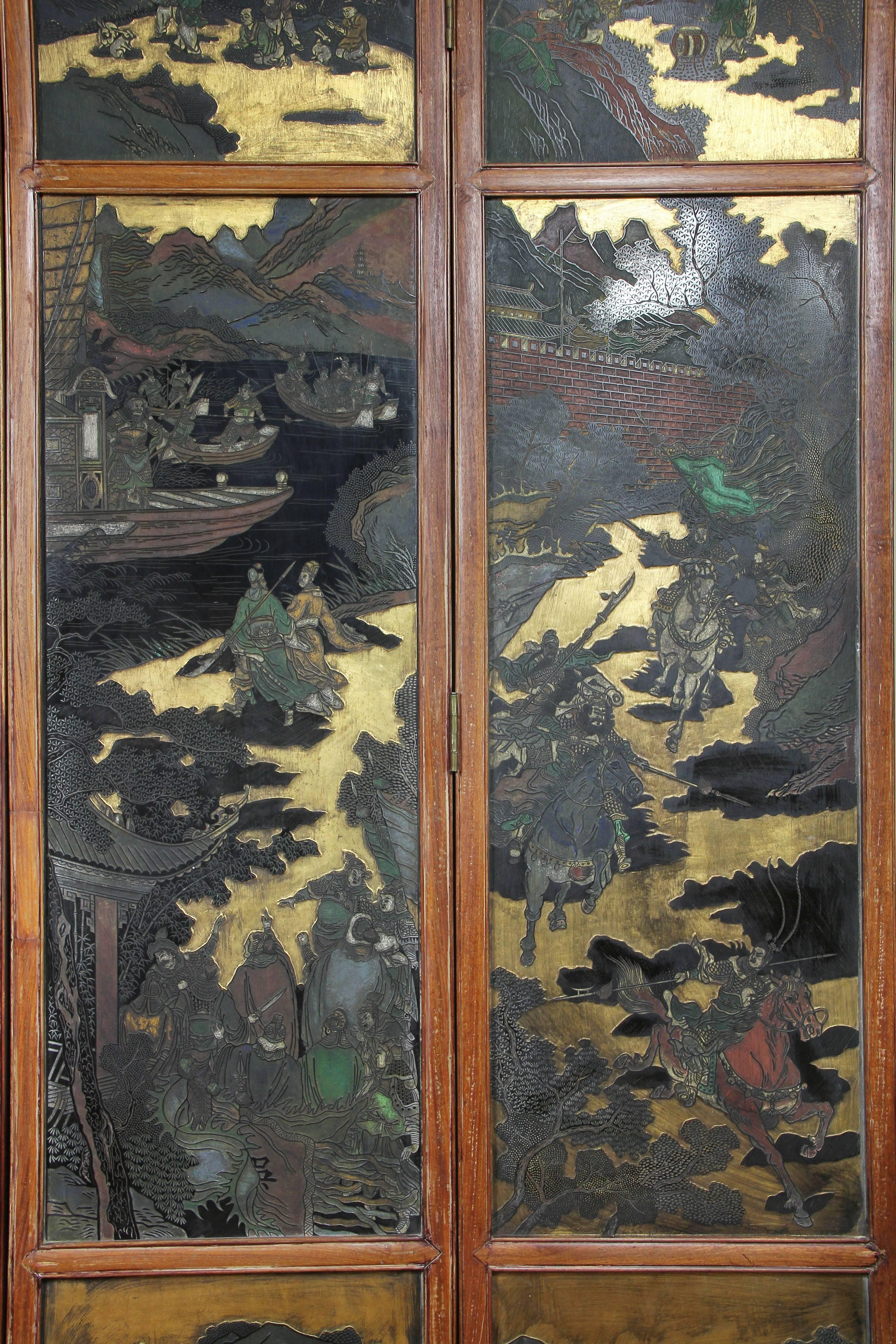 Chinese Coromandel Six-Panel Screen 5