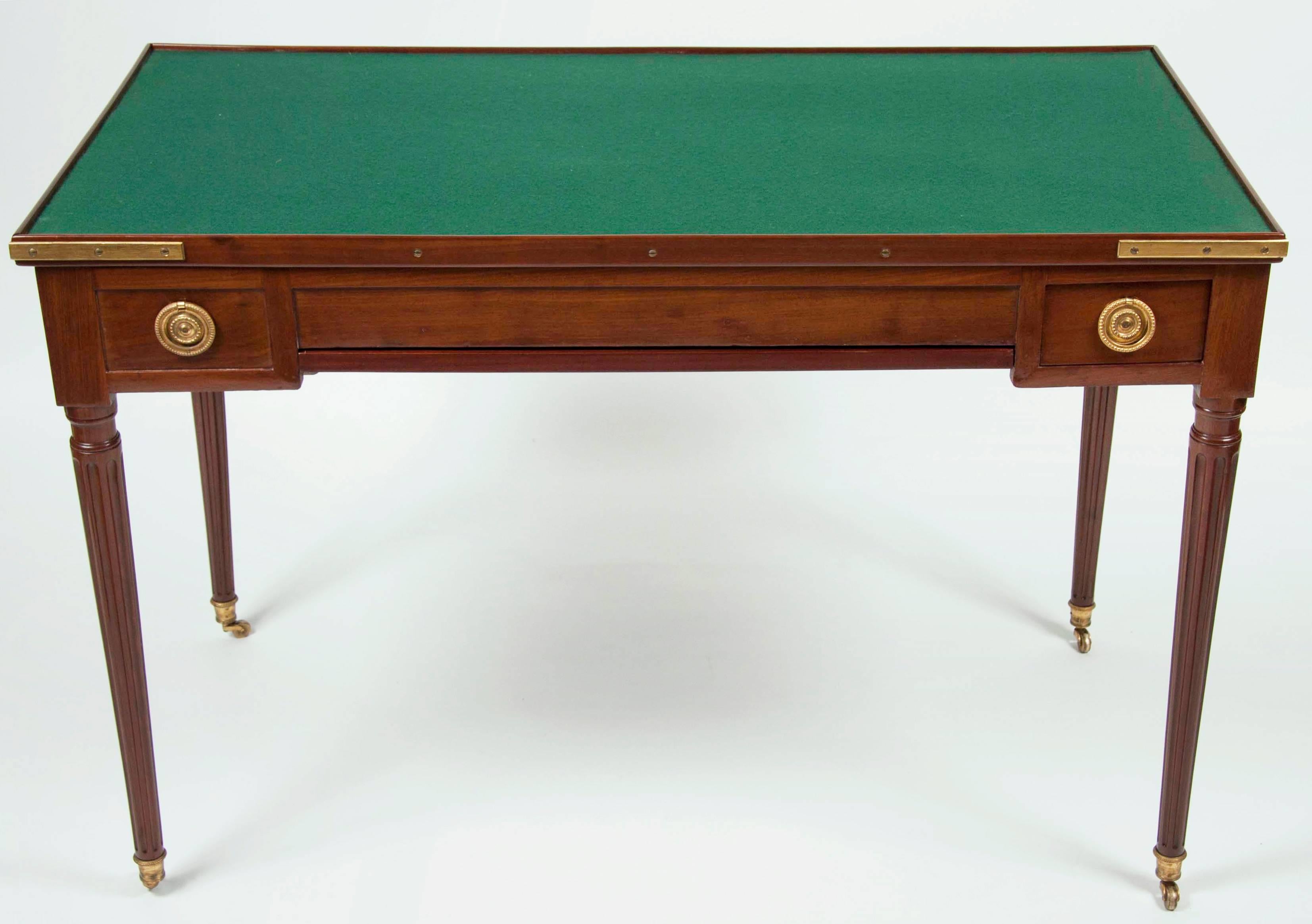 Late 18th Century Fine Louis XVI Mahogany and Inlaid Tric Trac Table For Sale