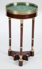 Russian Neoclassical Mahogany, Malachite and Ormolu-Mounted Gueridon