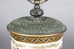 Large Japanese Satsuma Vase Mounted as a Lamp