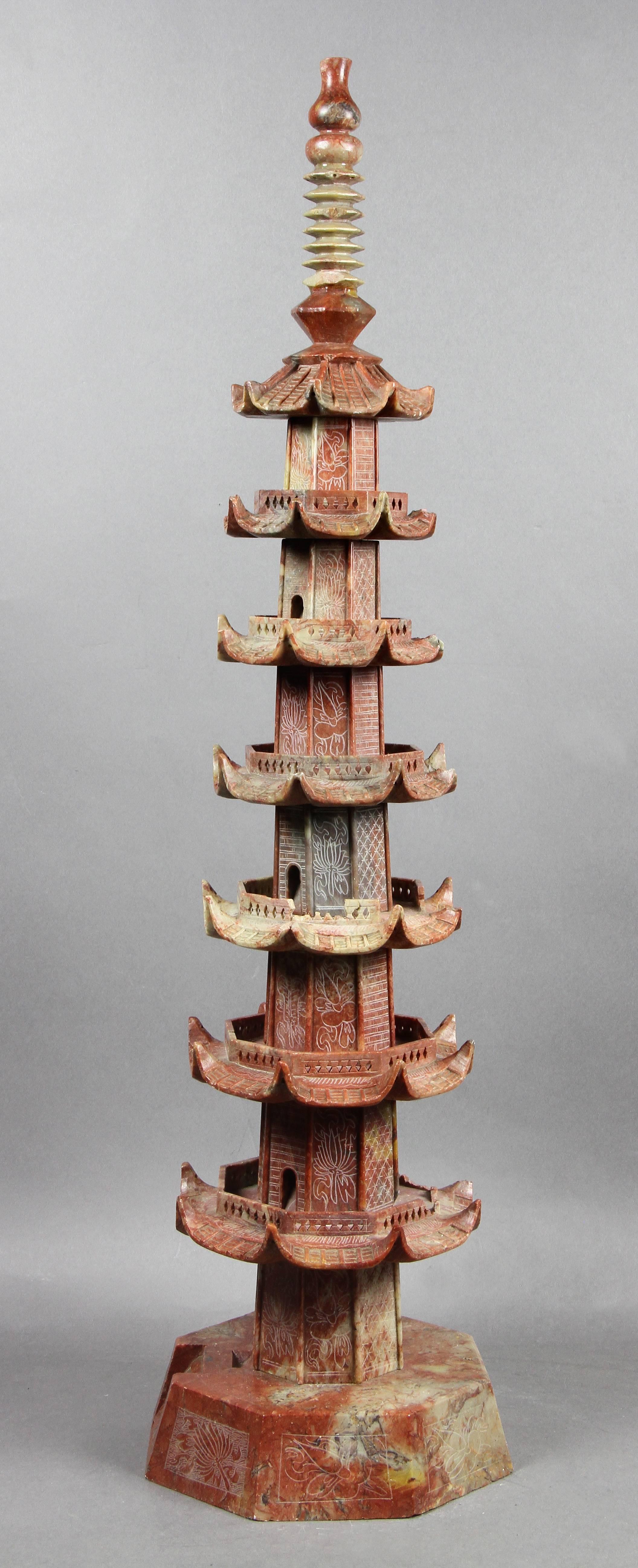 Chinese Soapstone Pagoda 6