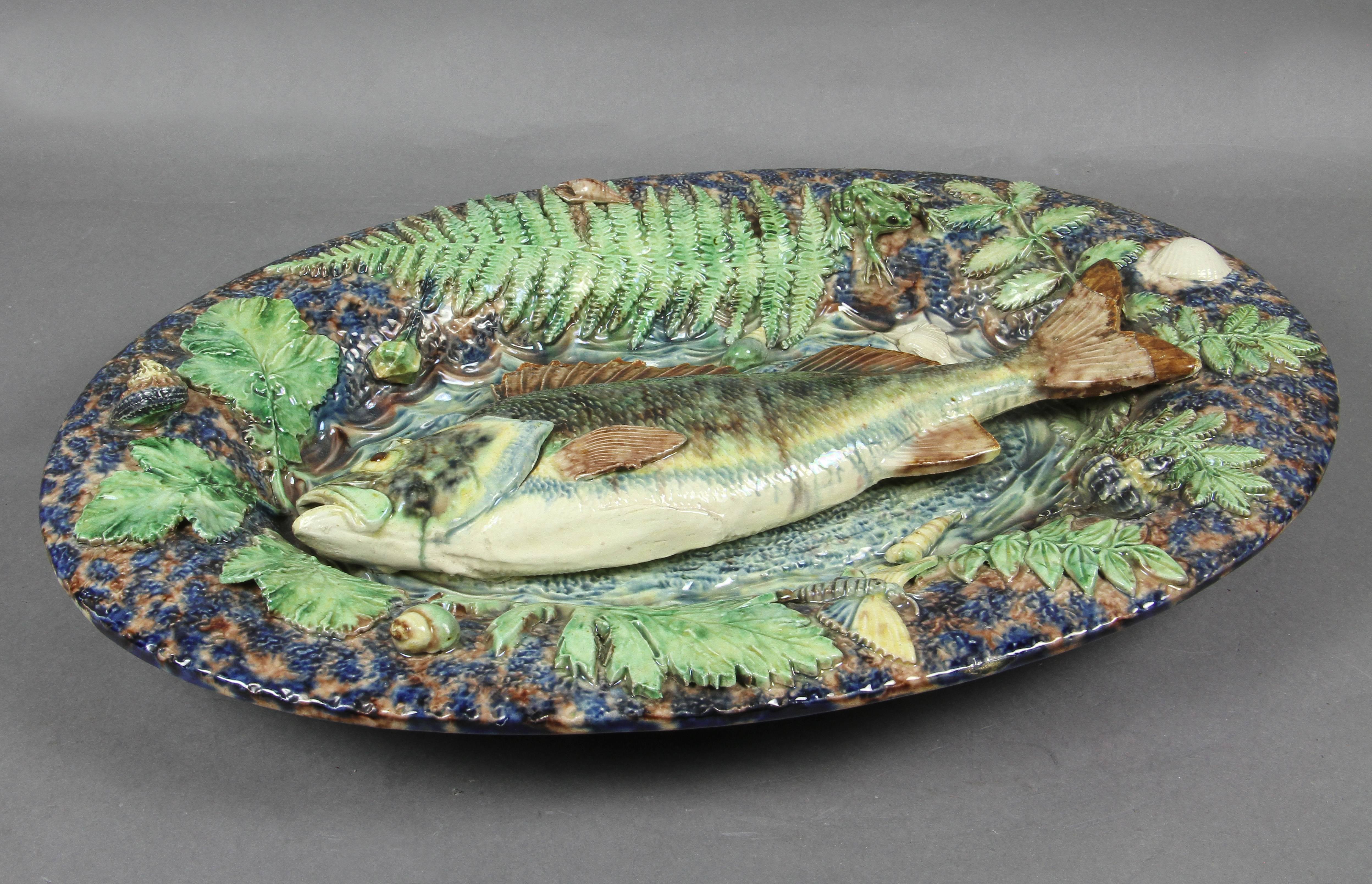 French Palissy Ware Fish Platter