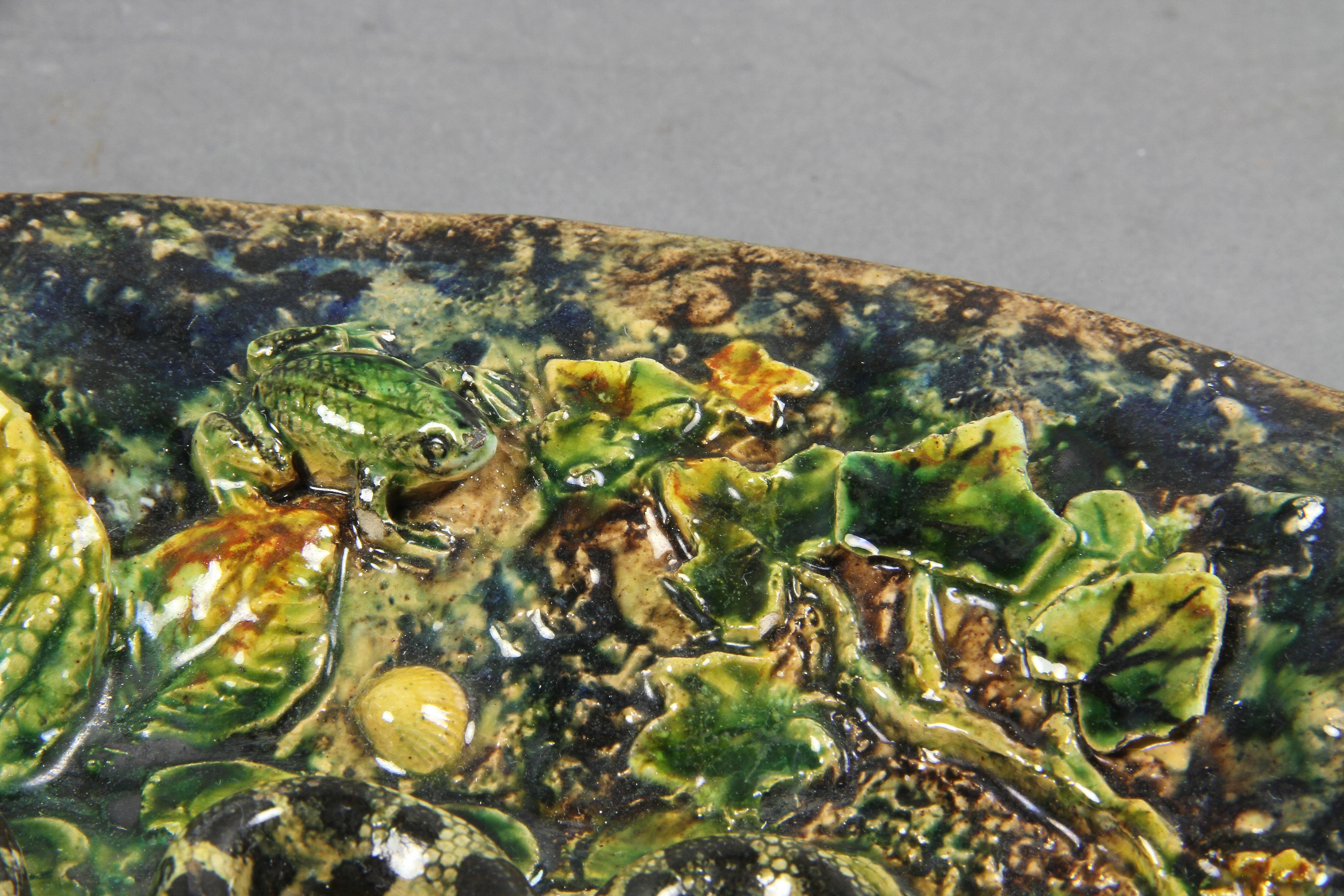 Palissy Ware Small Platter by Henry Destrejuel 2