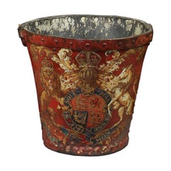 Antique Georgian Red Leather Fire Bucket
