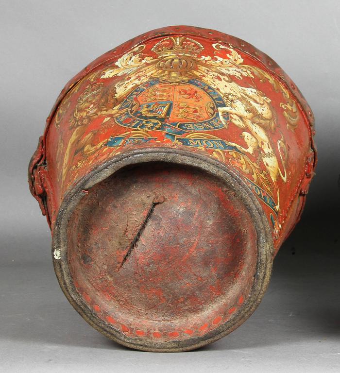 Red Leather Fire Bucket at 1stDibs