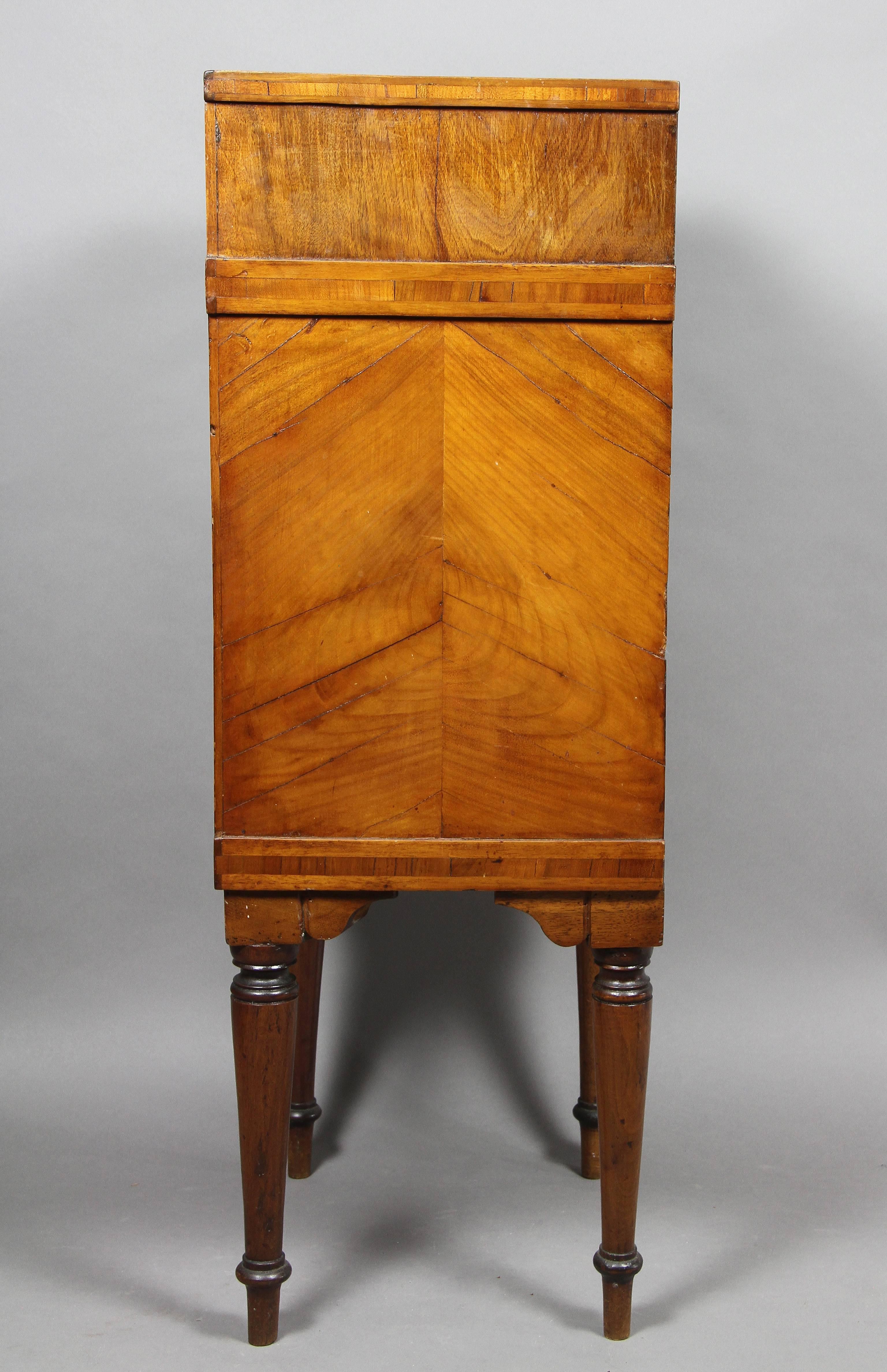 Italian Neoclassic Walnut Commodini/ Bedside Table In Good Condition In Essex, MA