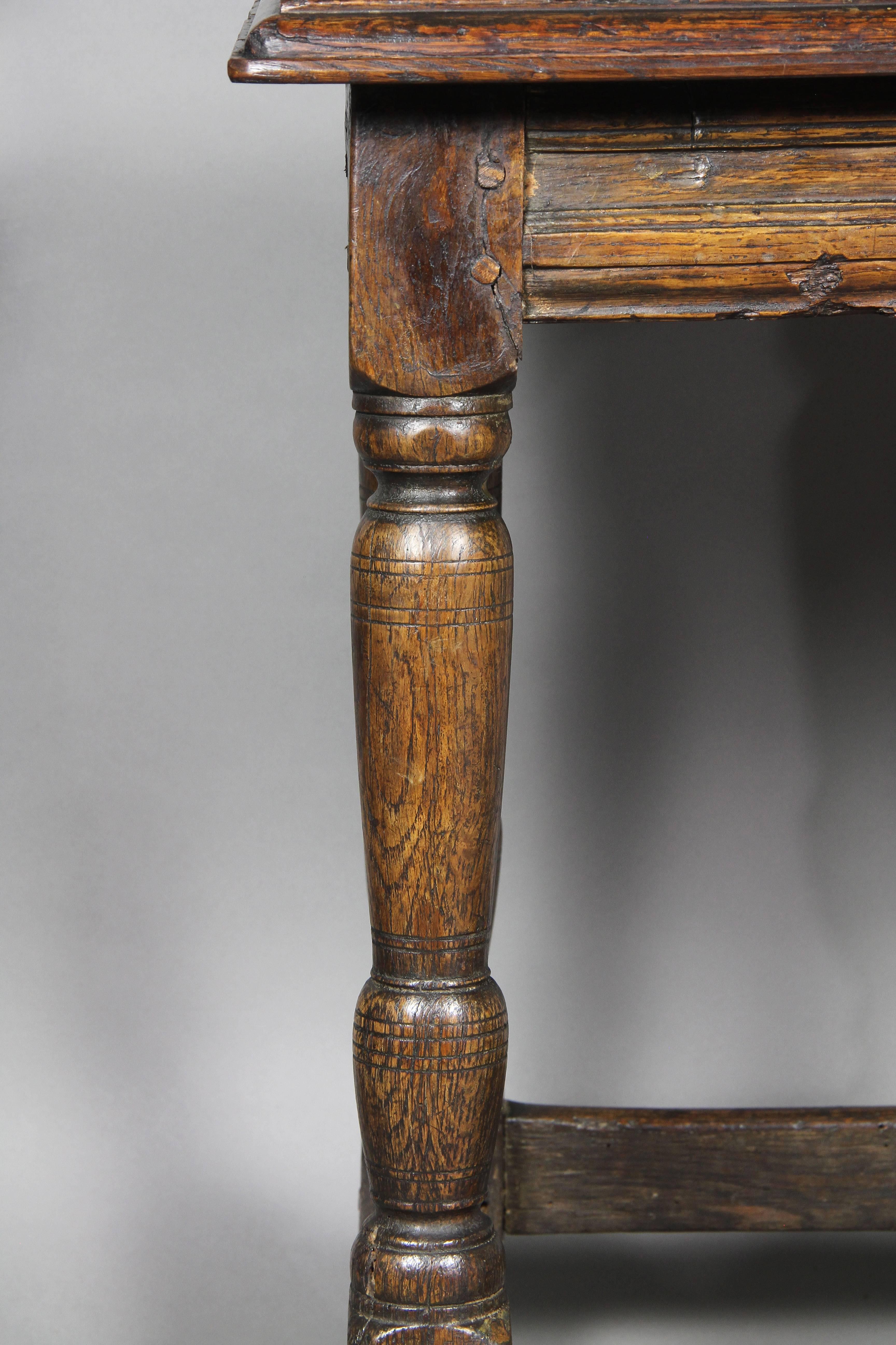 Late 17th Century Jacobean Oak Joint Stool