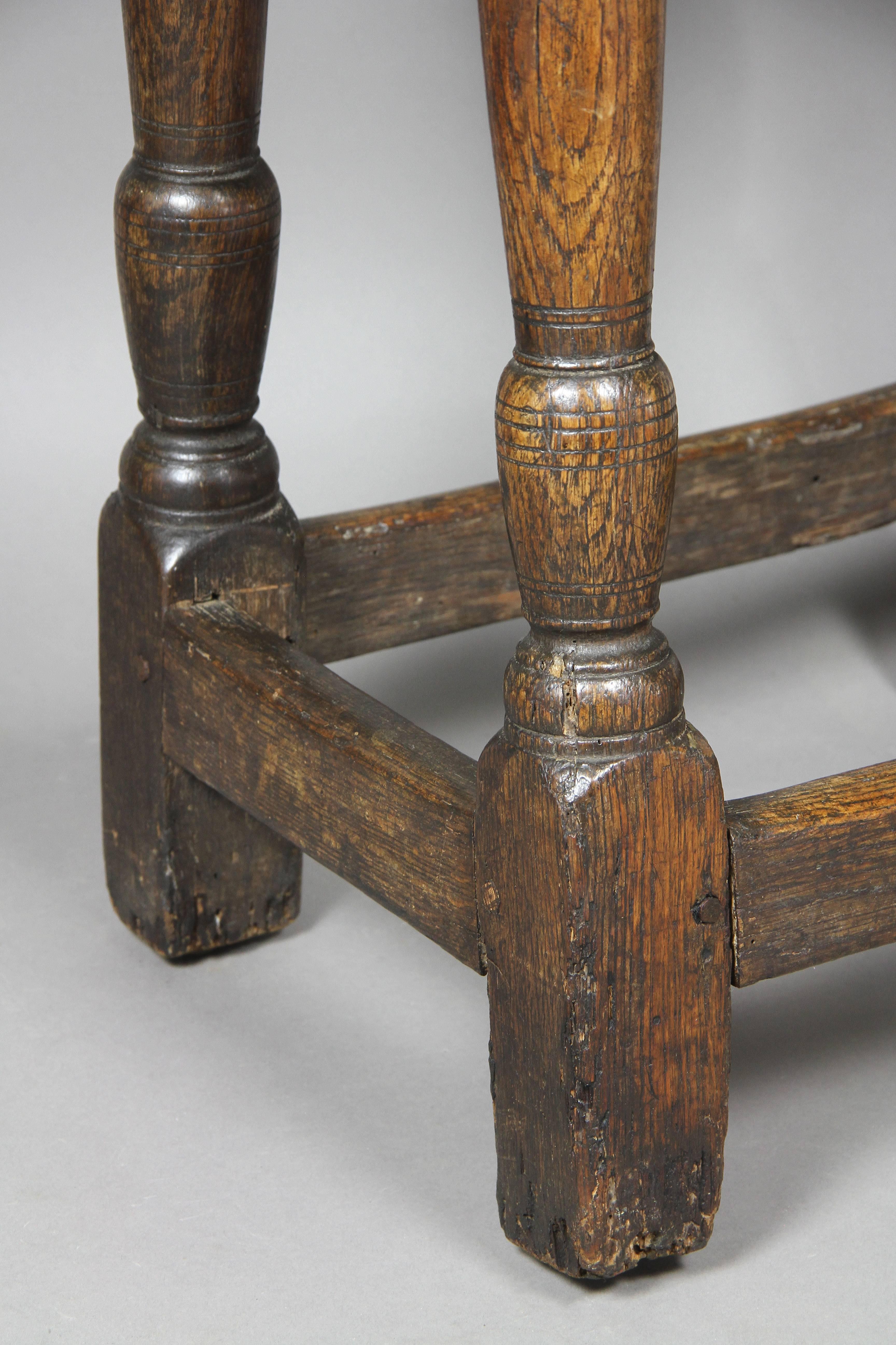 Jacobean Oak Joint Stool 1