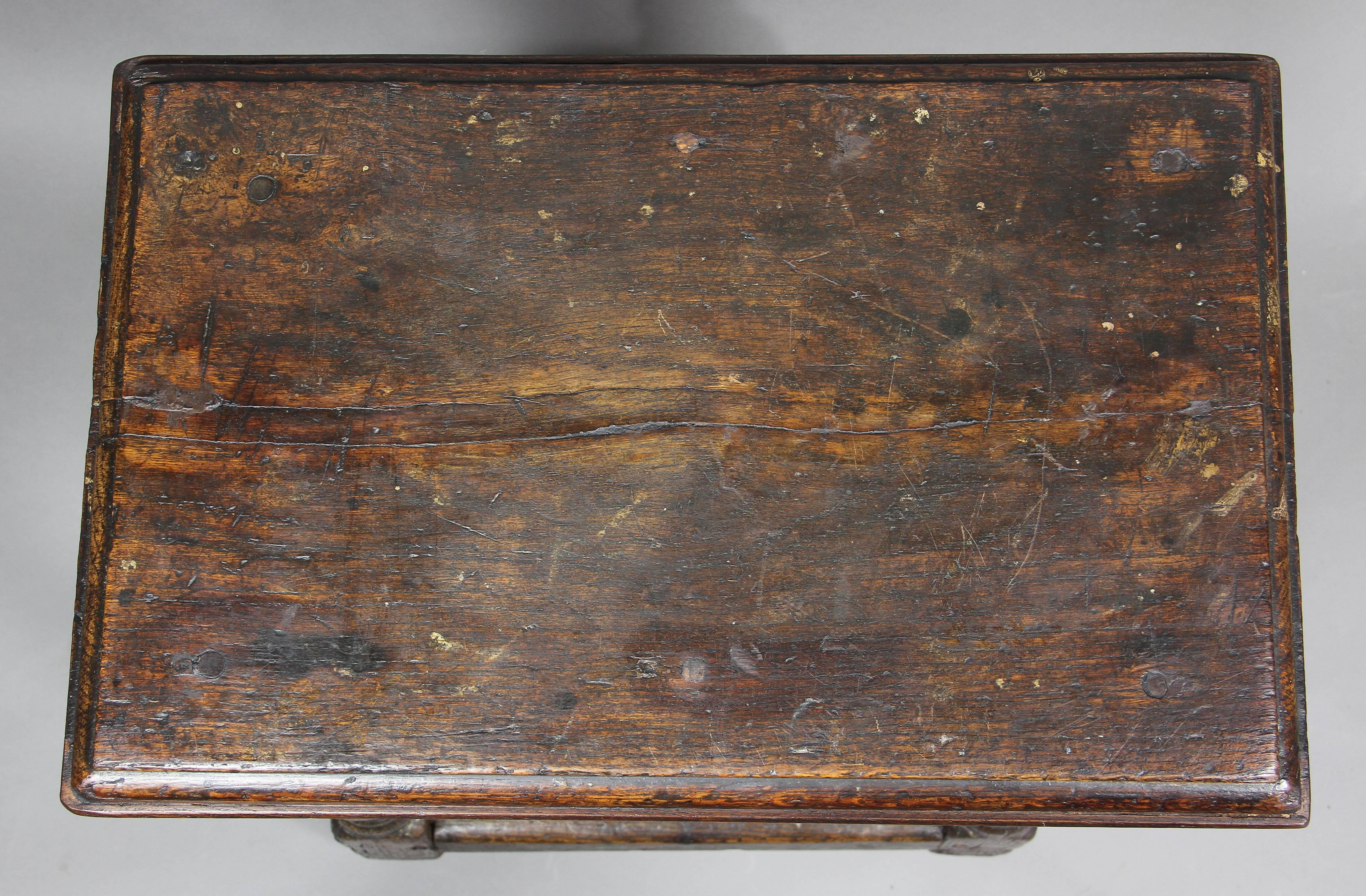 Jacobean Oak Joint Stool 2